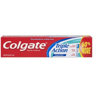 Foto 1 | Pasta De Dientes Colgate Triple Action Mint 120 Ml (paquete De 6) - Venta Internacional.