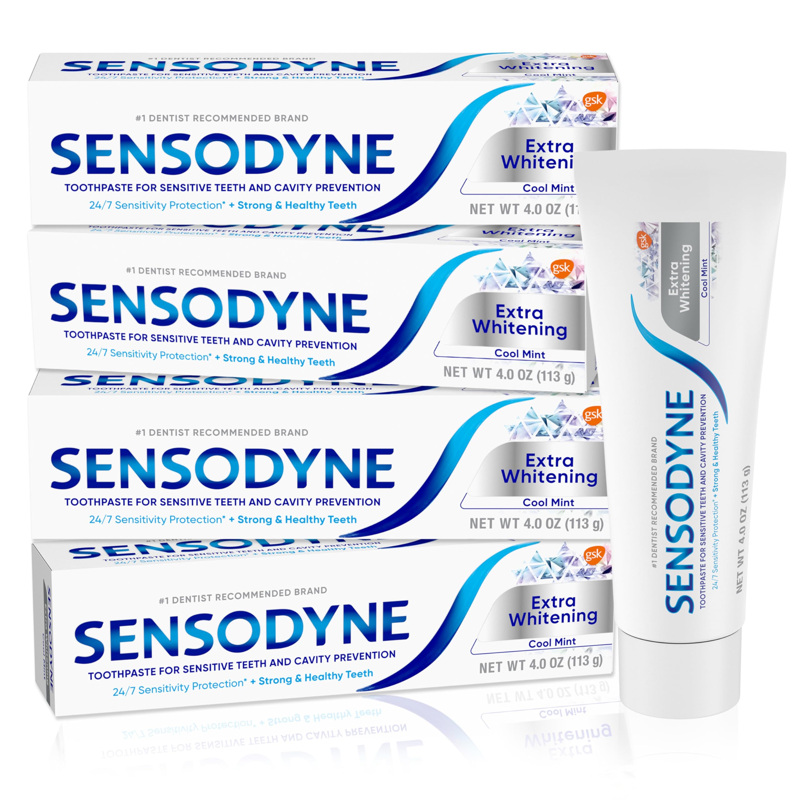 Foto 2 pulgar | Pasta De Dientes Sensodyne Extra Whitening Sensitive Teeth 120 Ml X4 - Venta Internacional.