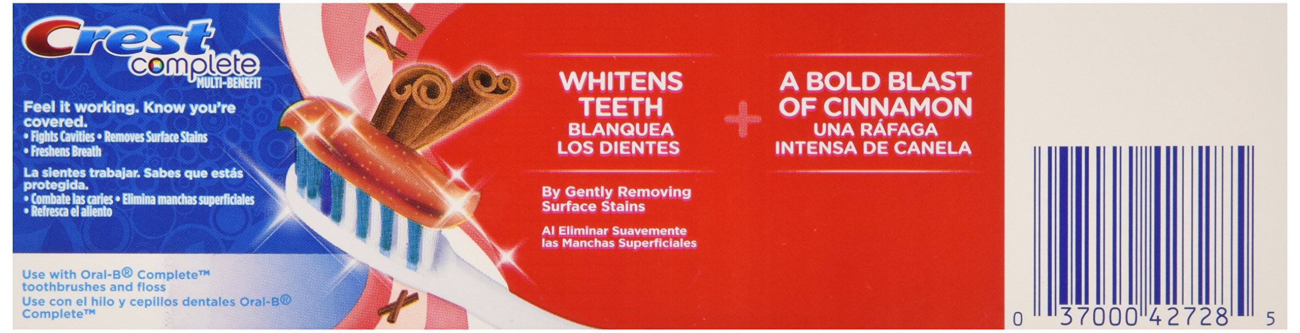 Foto 4 pulgar | Pasta De Dientes Crest Whitening Expressions Cinnamon Rush 177 Ml - Venta Internacional.