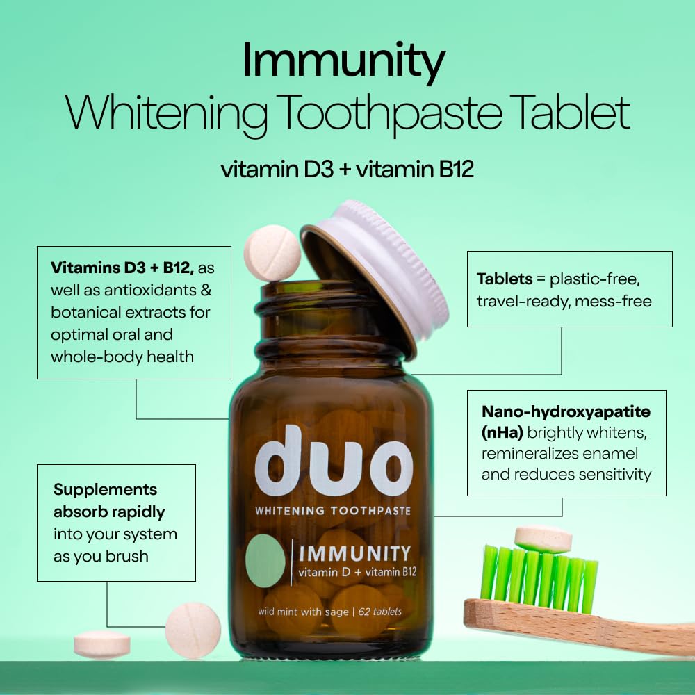 Foto 3 pulgar | Pasta De Dientes Duo Immunity Vitamin D3 + B12 Whitening - Venta Internacional.