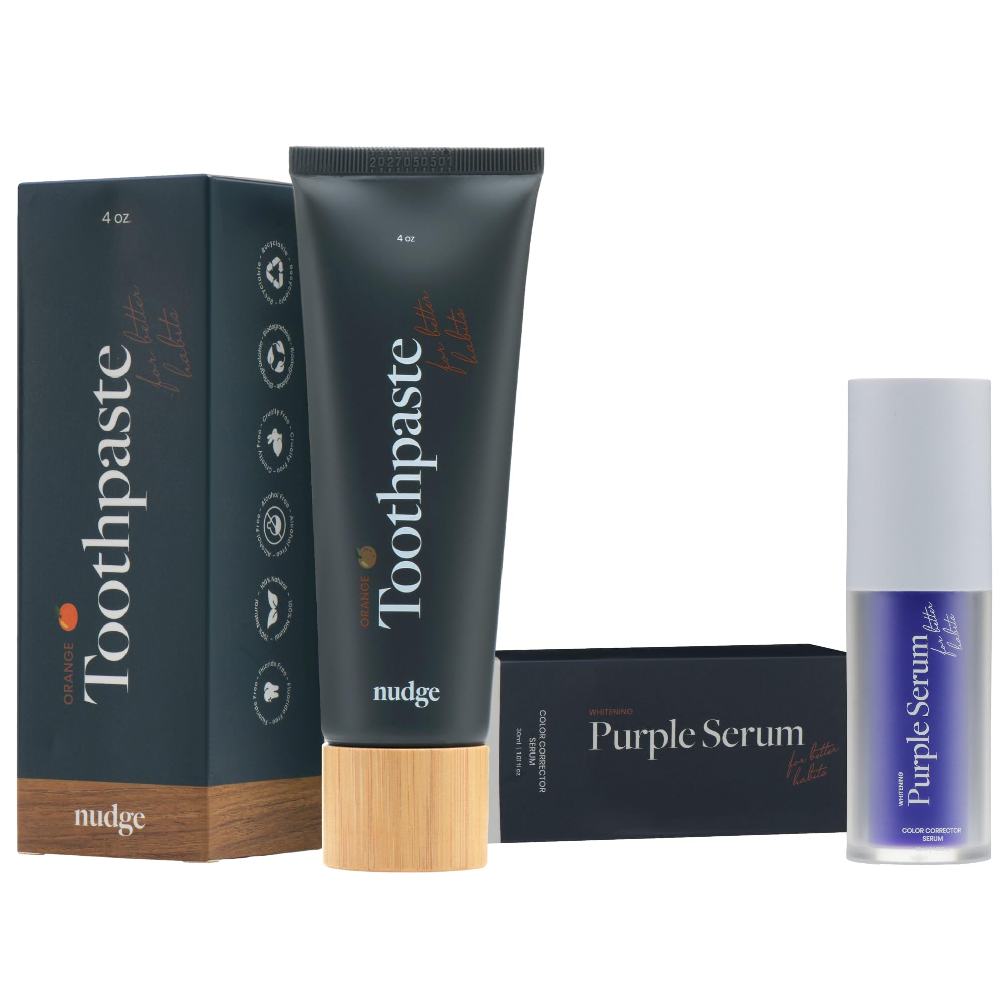 Paquete Combinado Nudge Color Corrector Para Blanquear Los Dientes, Color Morado - Venta Internacional.