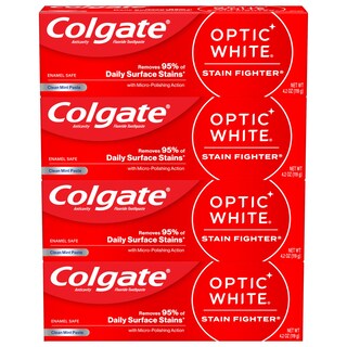 Foto 1 | Pasta De Dientes Colgate Optic White Stain Fighter 125 Ml, Paquete De 4 - Venta Internacional.