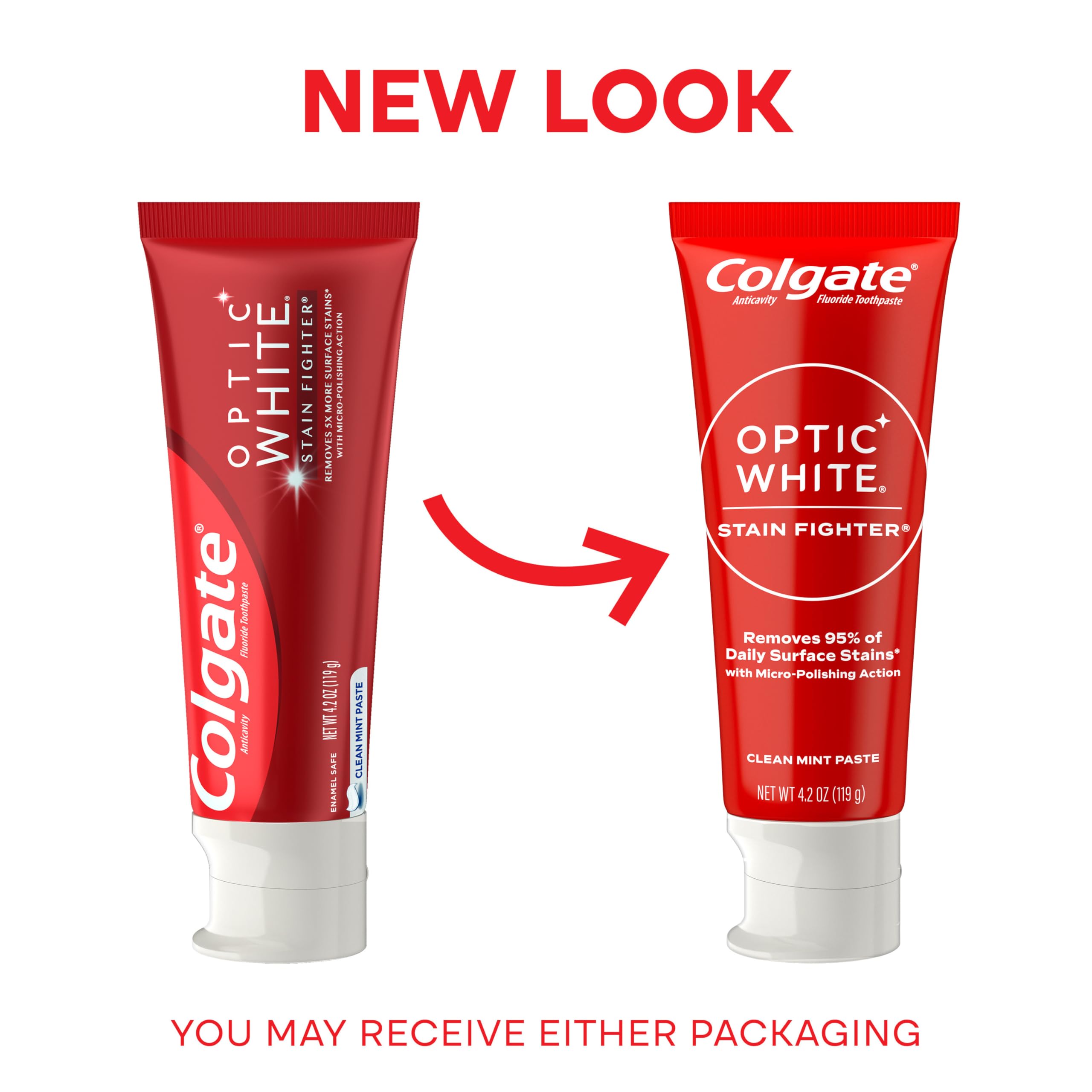 Foto 2 | Pasta De Dientes Colgate Optic White Stain Fighter 125 Ml, Paquete De 4 - Venta Internacional.
