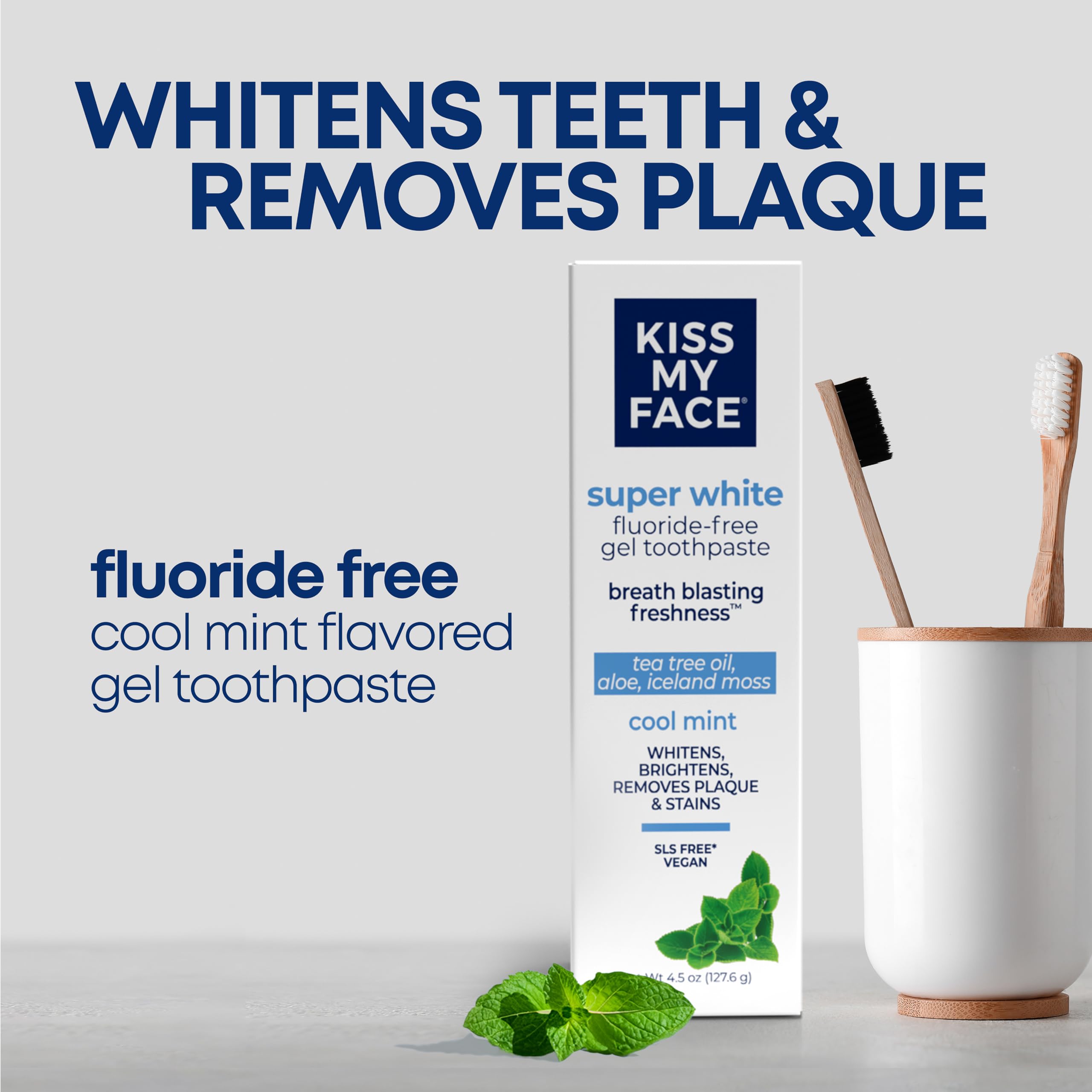 Foto 5 pulgar | Pasta De Dientes Kiss My Face Super White Gel Cool Mint, 133 Ml, Paquete De 3 - Venta Internacional.