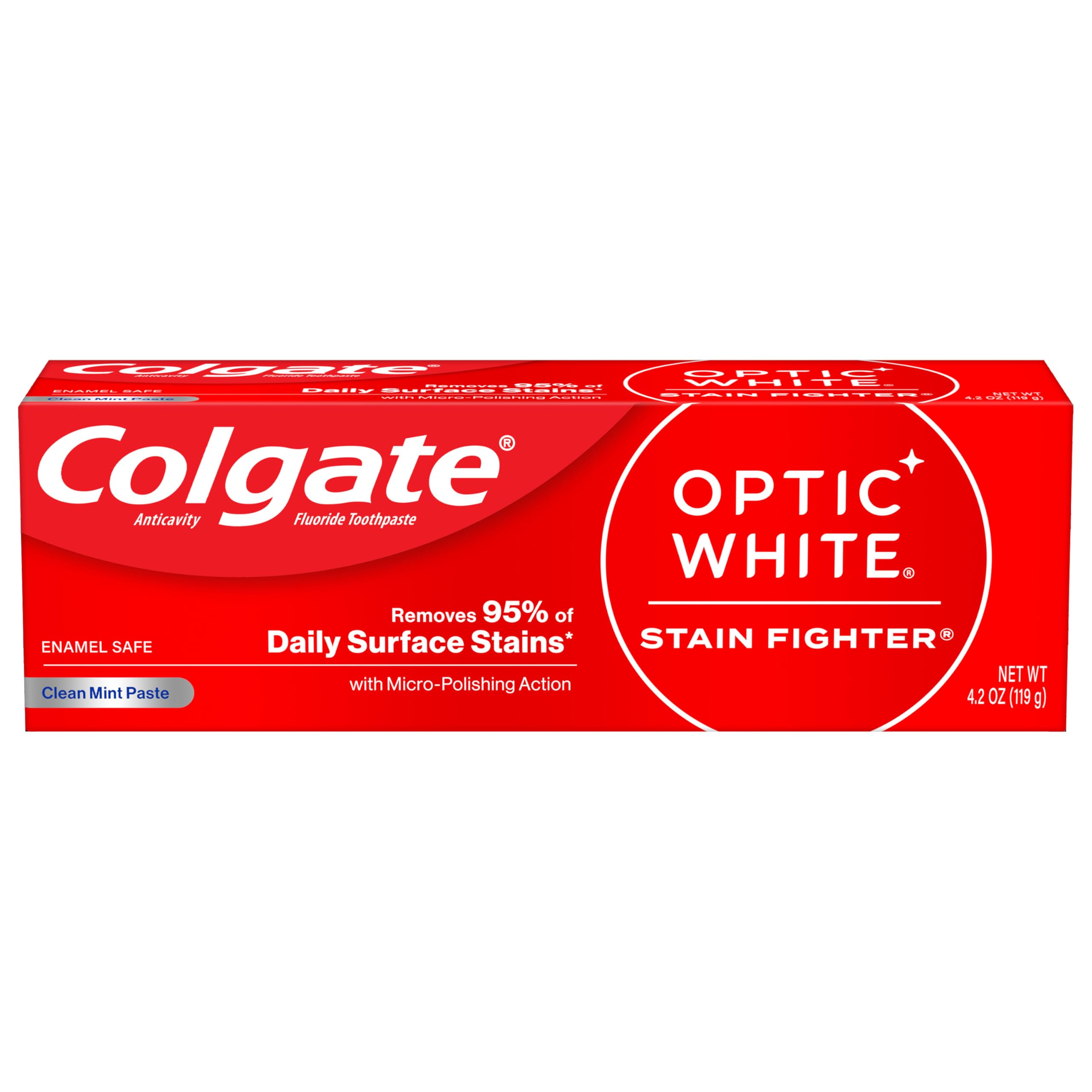 Foto 1 | Pasta De Dientes Colgate Optic White Stain Fighter Whitening 125ml - Venta Internacional.