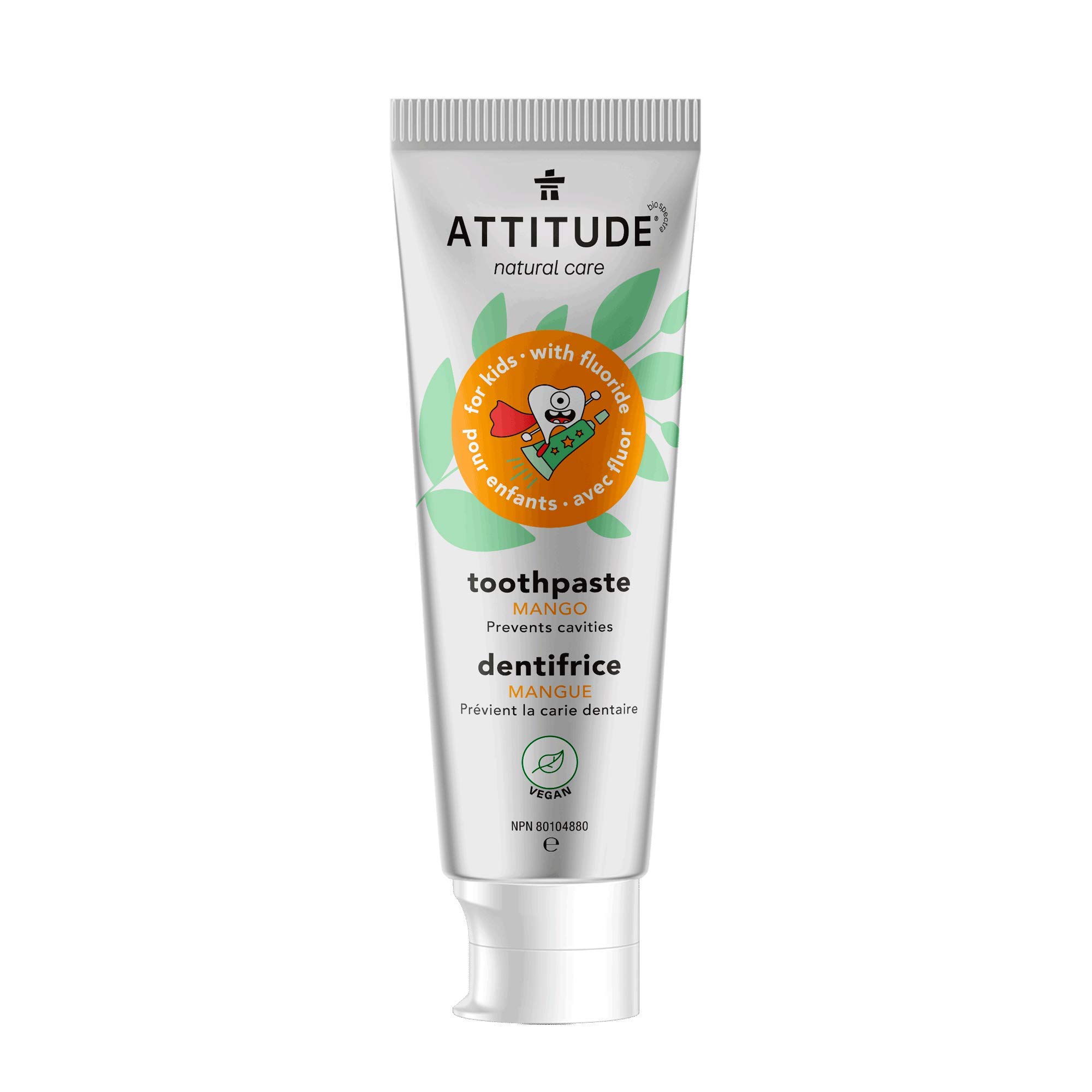 Pasta De Dientes Attitude Previene La Caries Dental Vegan Mango 125ml - Venta Internacional.