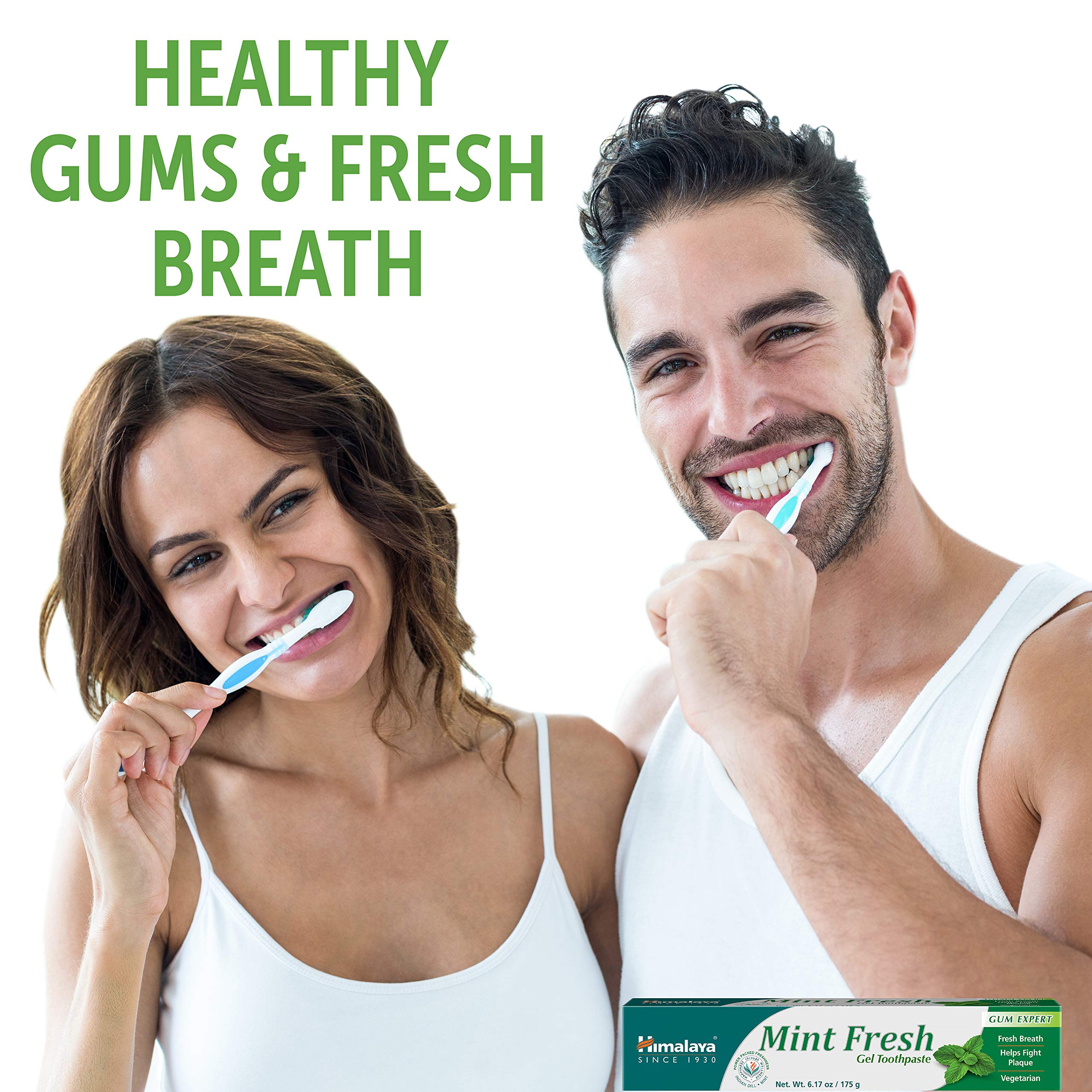 Foto 5 pulgar | Pasta De Dientes Himalaya Mint Fresh Gel Sin Flúor, 180 Ml, Paquete De 2 - Venta Internacional.