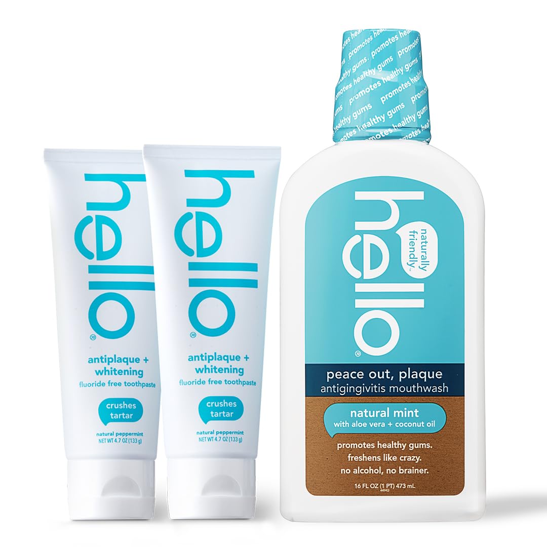 Foto 2 pulgar | Set De Pasta De Dientes Y Enjuague Bucal Hello Antiplaque Whitening - Venta Internacional.