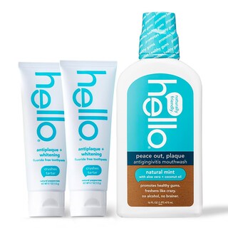 Foto 1 | Set De Pasta De Dientes Y Enjuague Bucal Hello Antiplaque Whitening - Venta Internacional.