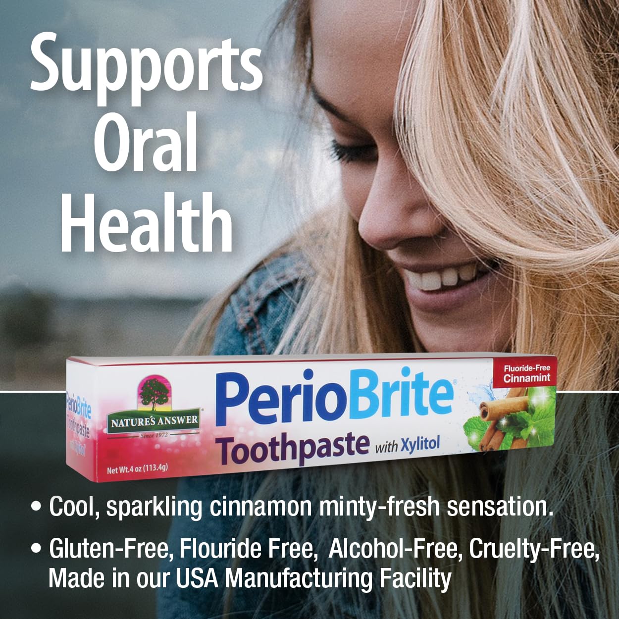 Foto 5 pulgar | Pasta De Dientes Nature's Answer Periobrite Cinnamint 120 Ml - Venta Internacional.