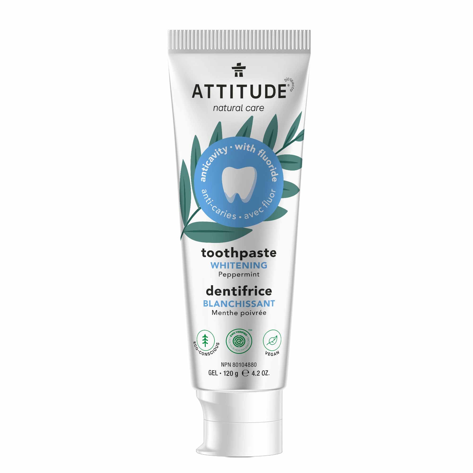Pasta De Dientes Attitude Previene La Caries Dental, Vegana, 125 Ml - Venta Internacional.