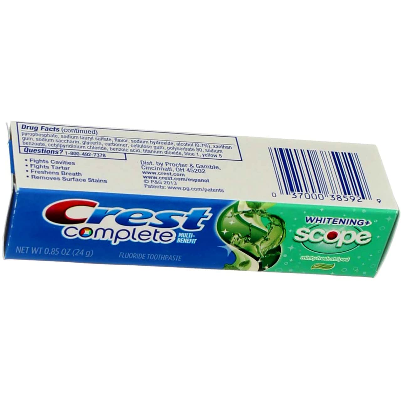 Foto 7 pulgar | Pasta De Dientes Crest Complete Whitening + Scope Minty Fresh 25 Ml X12 - Venta Internacional.