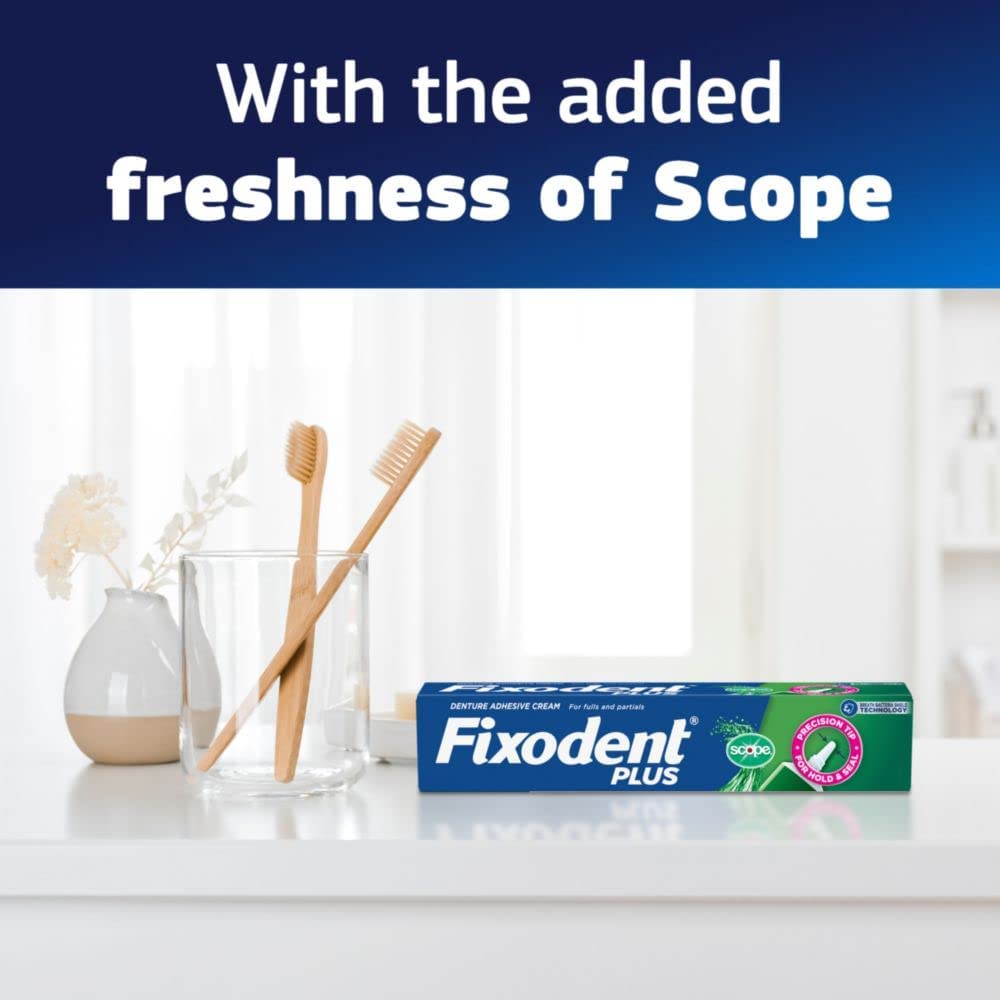 Foto 6 | Crema Adhesiva Para Dentaduras Fixodent Control Plus Scope 60 Ml X5 - Venta Internacional.