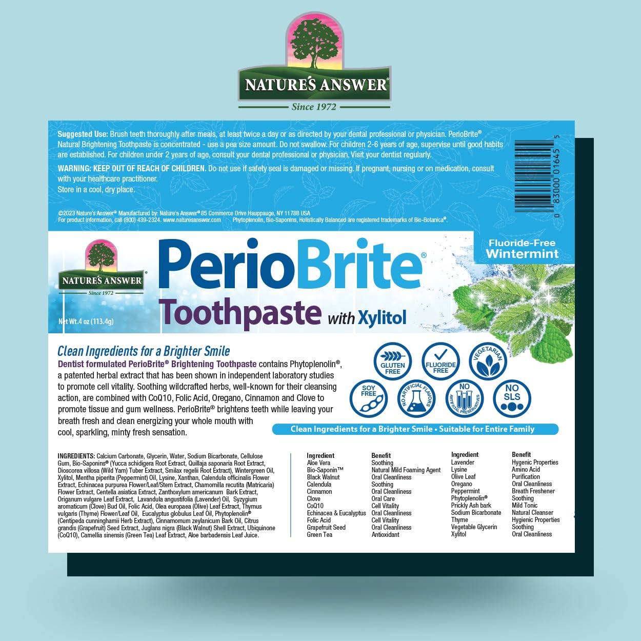 Foto 2 | Pasta De Dientes Nature's Answer Periobrite Whitening 120 Ml - Venta Internacional.