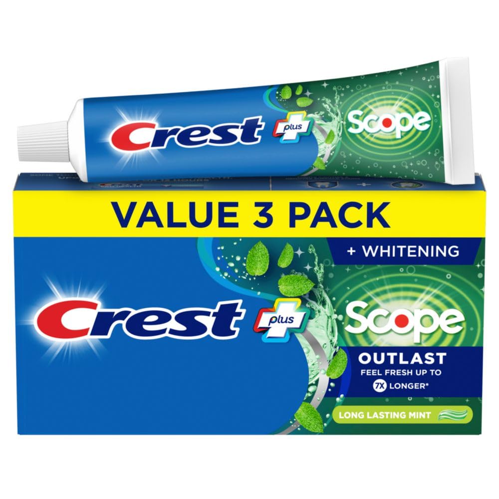 Pasta De Dientes Crest Complete Whitening + Scope, Paquete Triple - Venta Internacional.