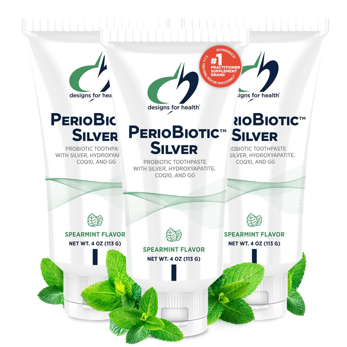 Foto 2 pulgar | Pasta De Dientes Designs For Health Periobiotic Silver, 120 Ml, Paquete De 3 - Venta Internacional.