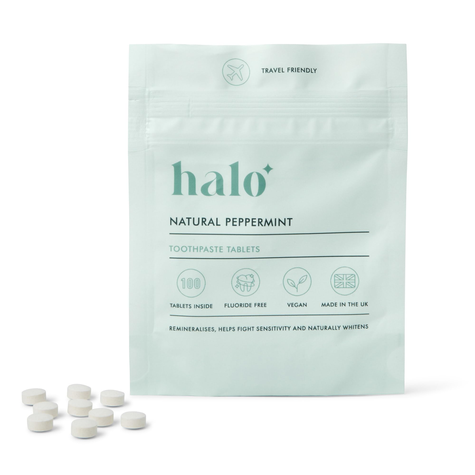 Foto 1 | Pasta De Dientes Masticable En Tabletas Halo 100 De Hidroxiapatita Y Menta - Venta Internacional.