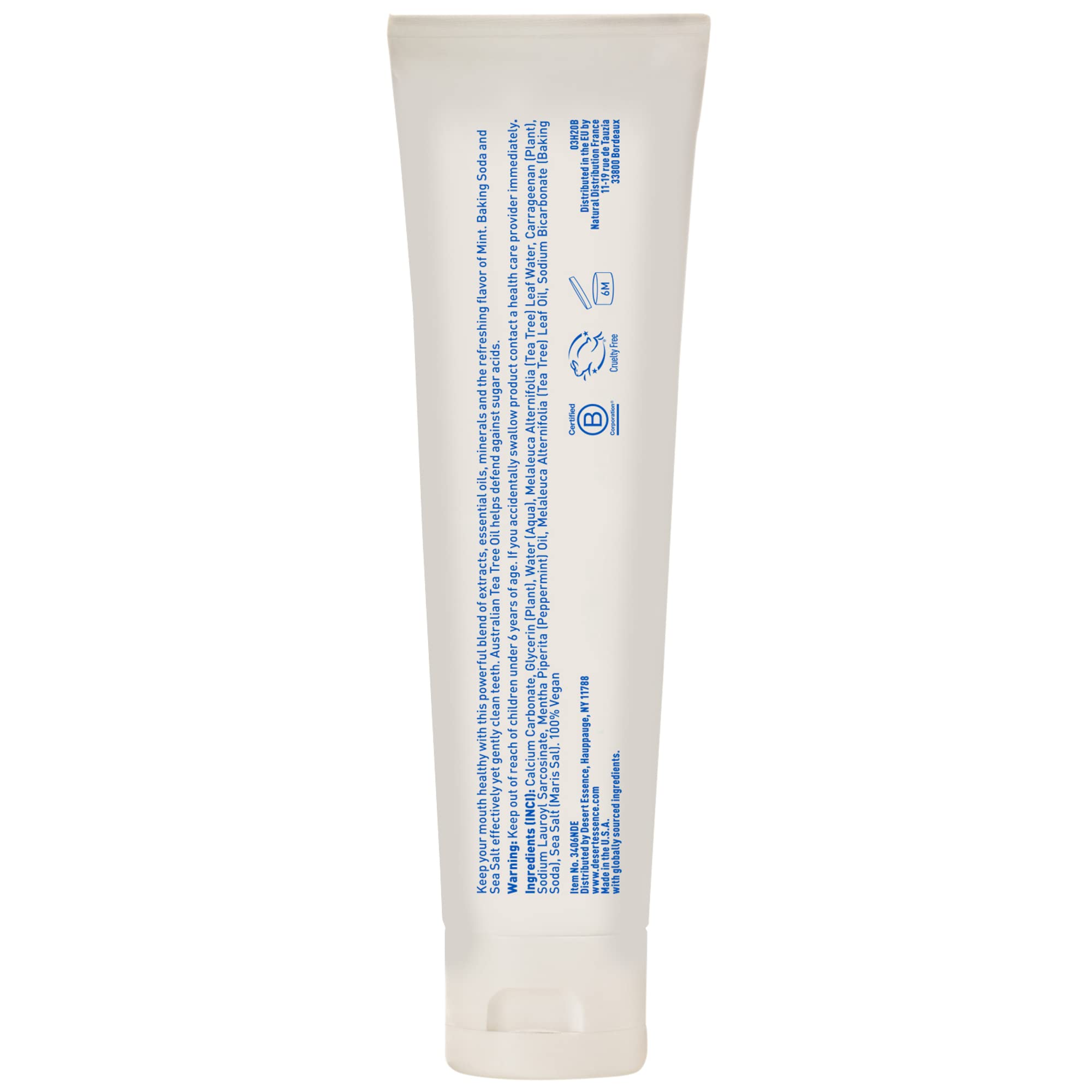 Foto 4 pulgar | Pasta De Dientes Desert Essence Con Aceite De Árbol De Té Y Menta, 185 Ml, Paquete De 2 - Venta Internacional.
