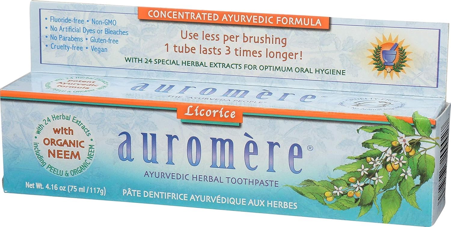Foto 7 pulgar | Pasta De Dientes Auromere Classic Licorice Con Neem Y Peelu, Paquete De 6 - Venta Internacional.