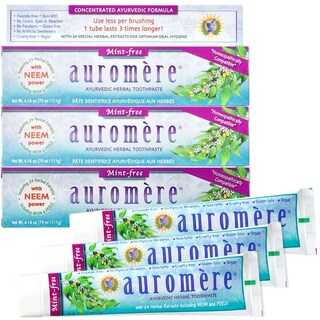 Foto 1 | Pasta De Dientes Auromere Ayurvedic Herbal Mint Free 123 Ml, Paquete De 3 - Venta Internacional.