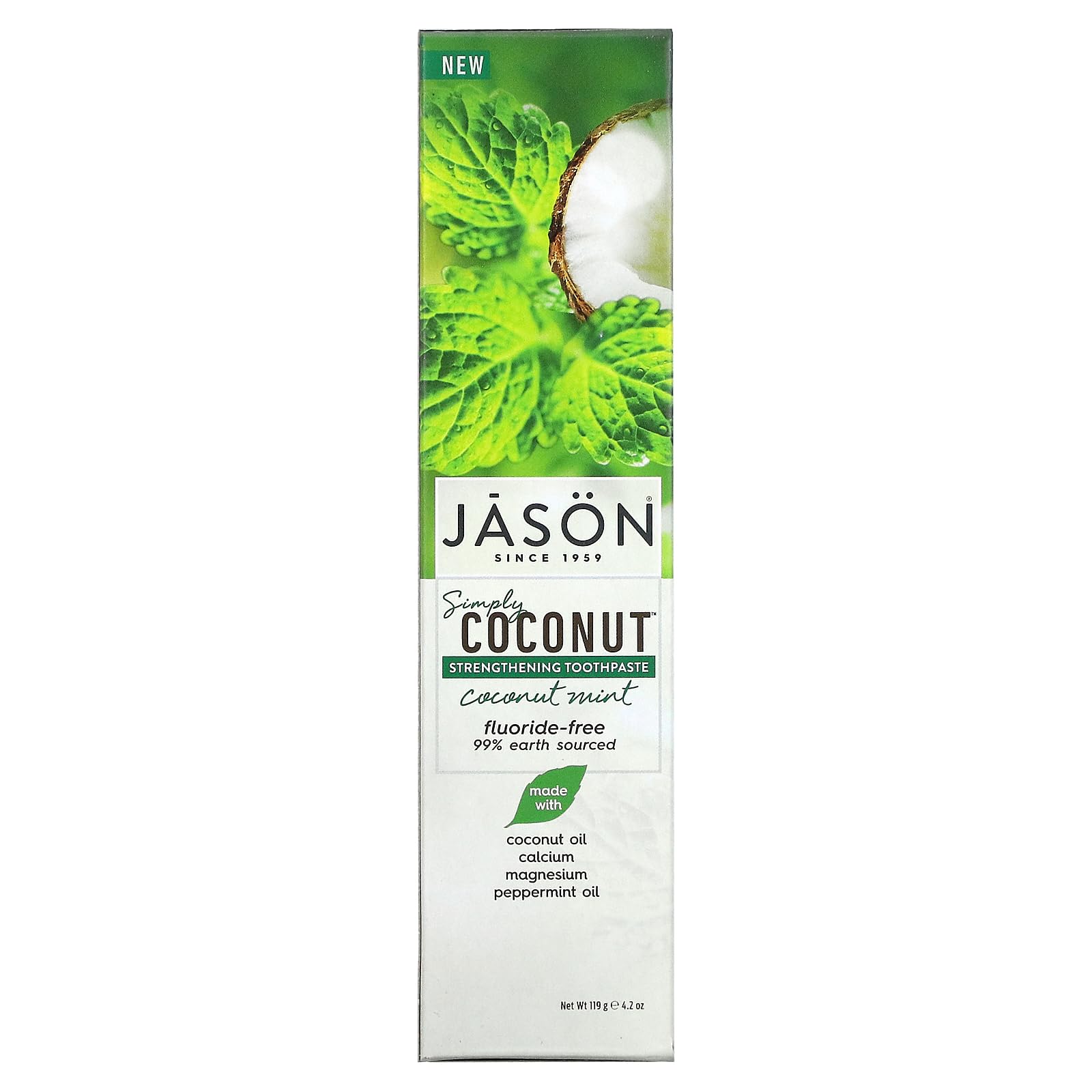 Foto 3 pulgar | Pasta De Dientes Jason Simply Coconut Strengthening Coconut Mint 125ml - Venta Internacional.