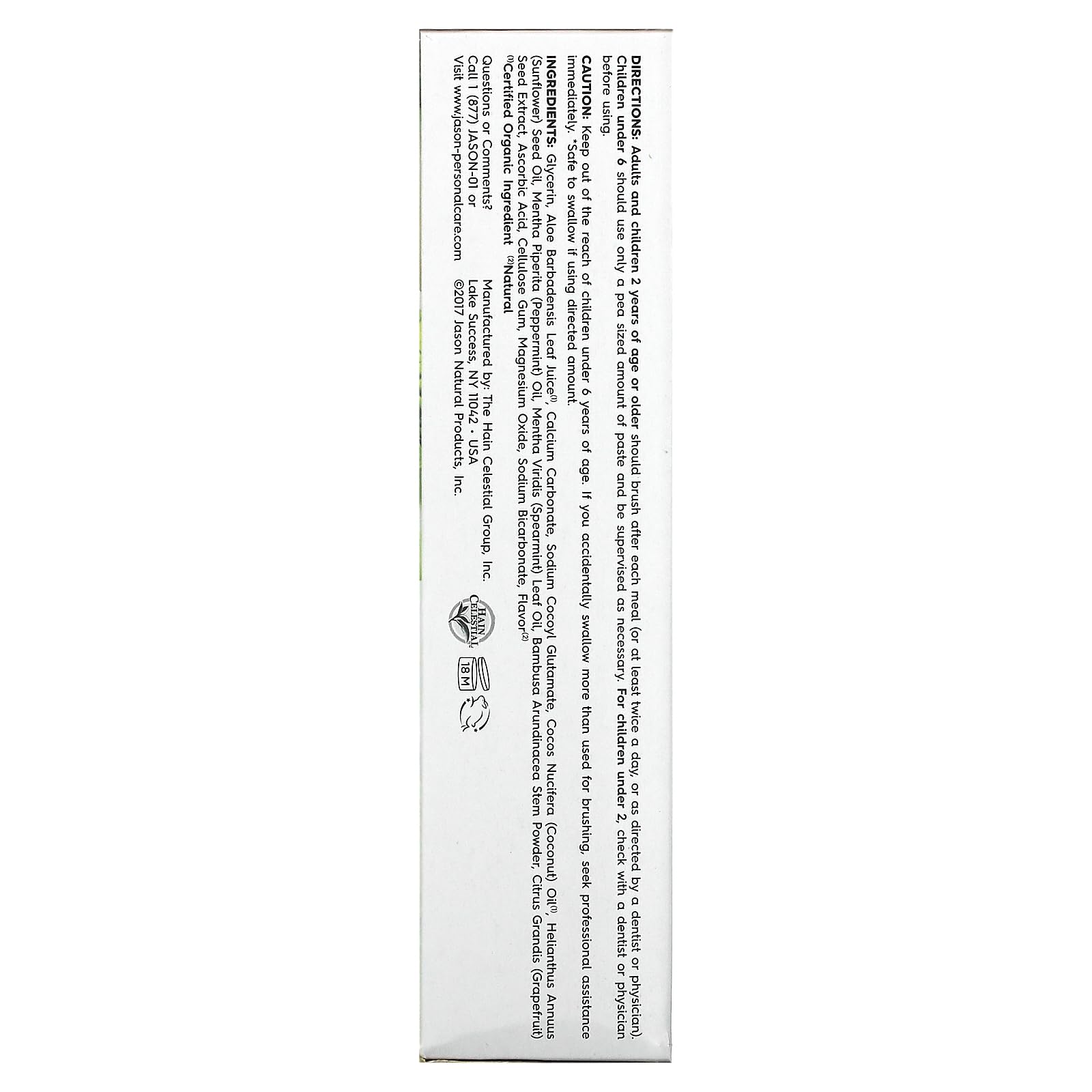 Foto 4 pulgar | Pasta De Dientes Jason Simply Coconut Strengthening Coconut Mint 125ml - Venta Internacional.