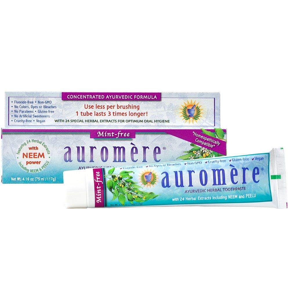 Pasta De Dientes Auromere Ayurvedic Herbal Mint Free 125 Ml, 1 Paquete - Venta Internacional.