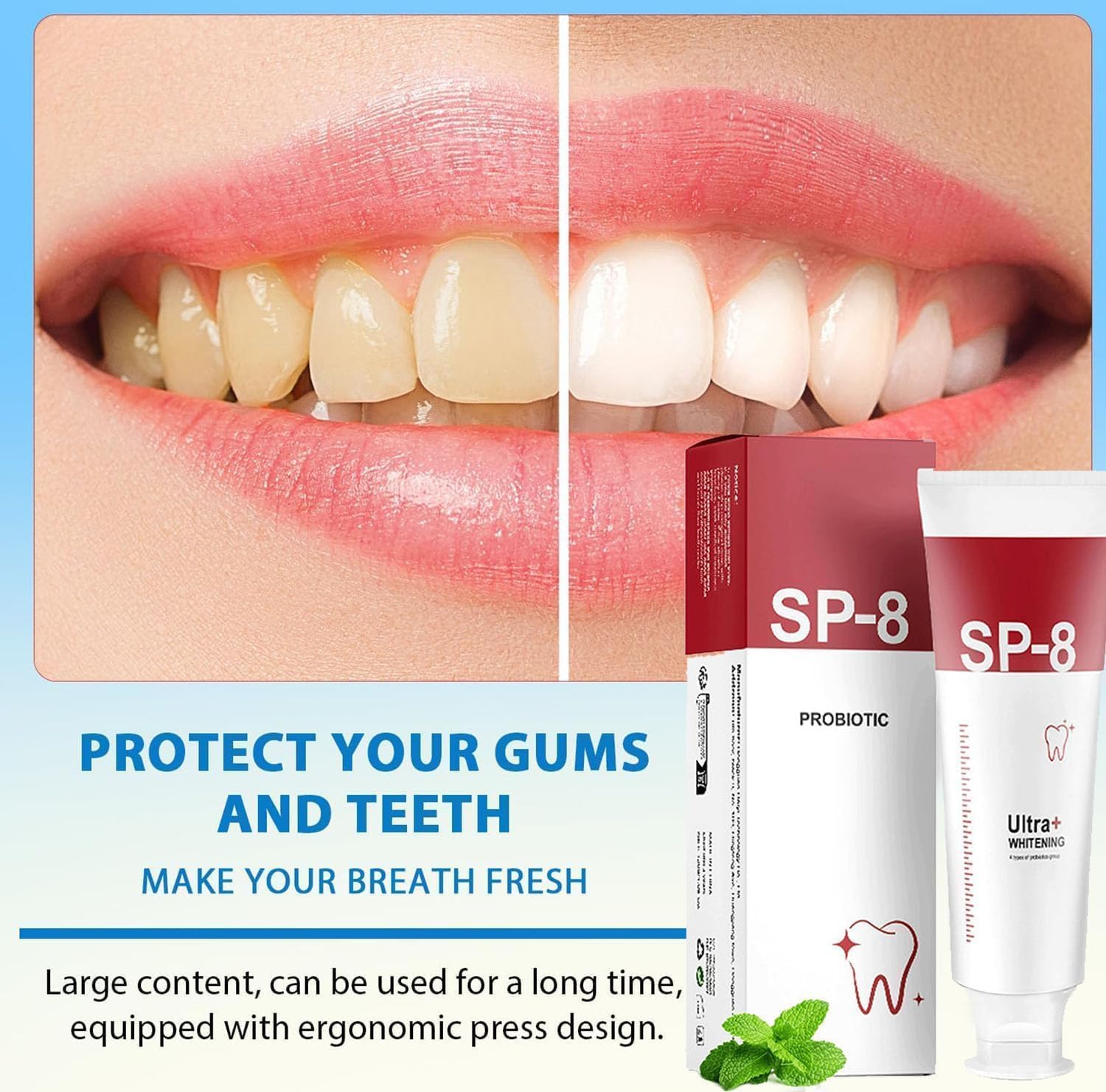 Foto 3 pulgar | Pasta de Dientes Wesun Super Probiotic SP-8 Ultra Whitening - Venta Internacional