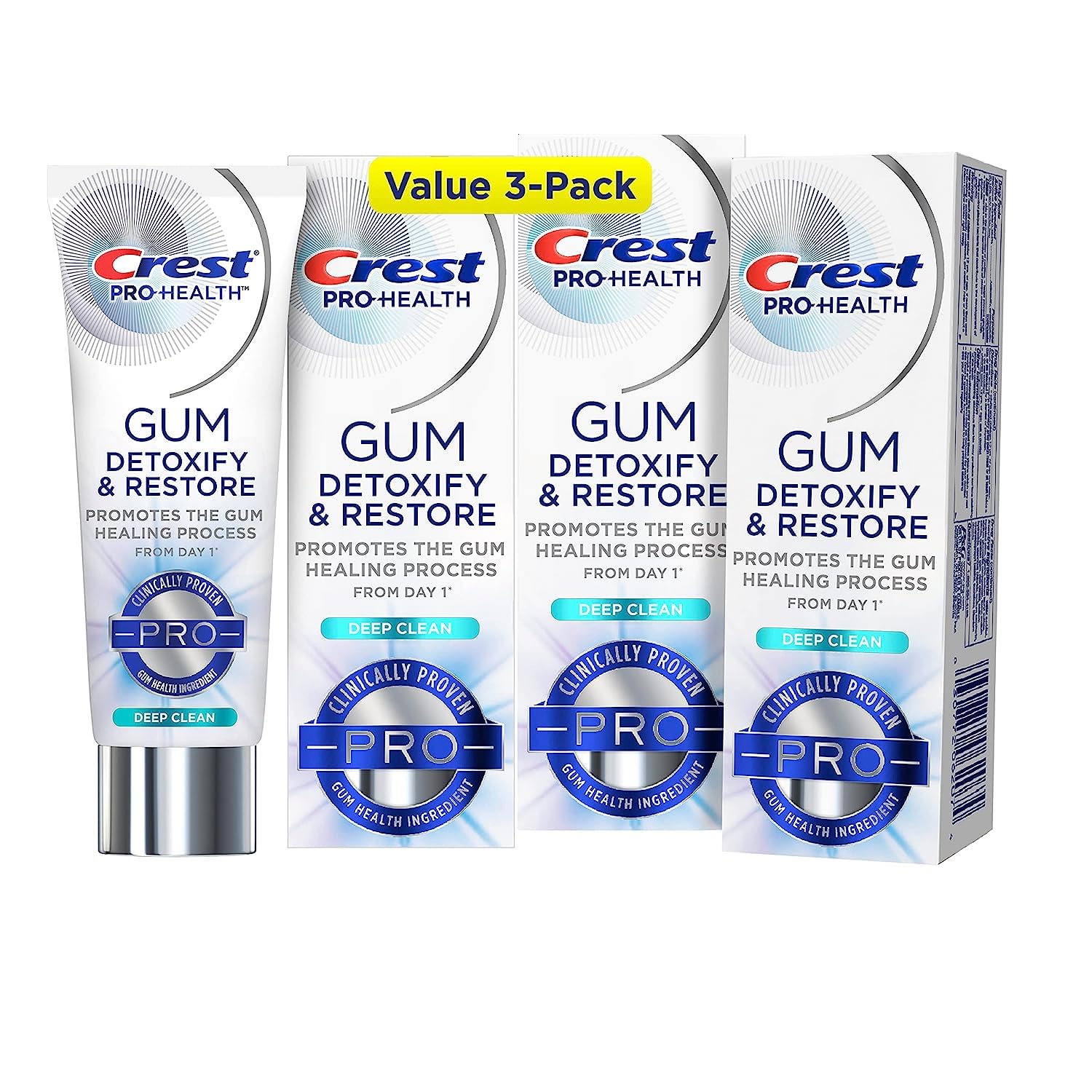 Foto 2 pulgar | Pasta De Dientes Crest Pro-health Gum Detoxify And Restore 105 Ml X 3 - Venta Internacional.