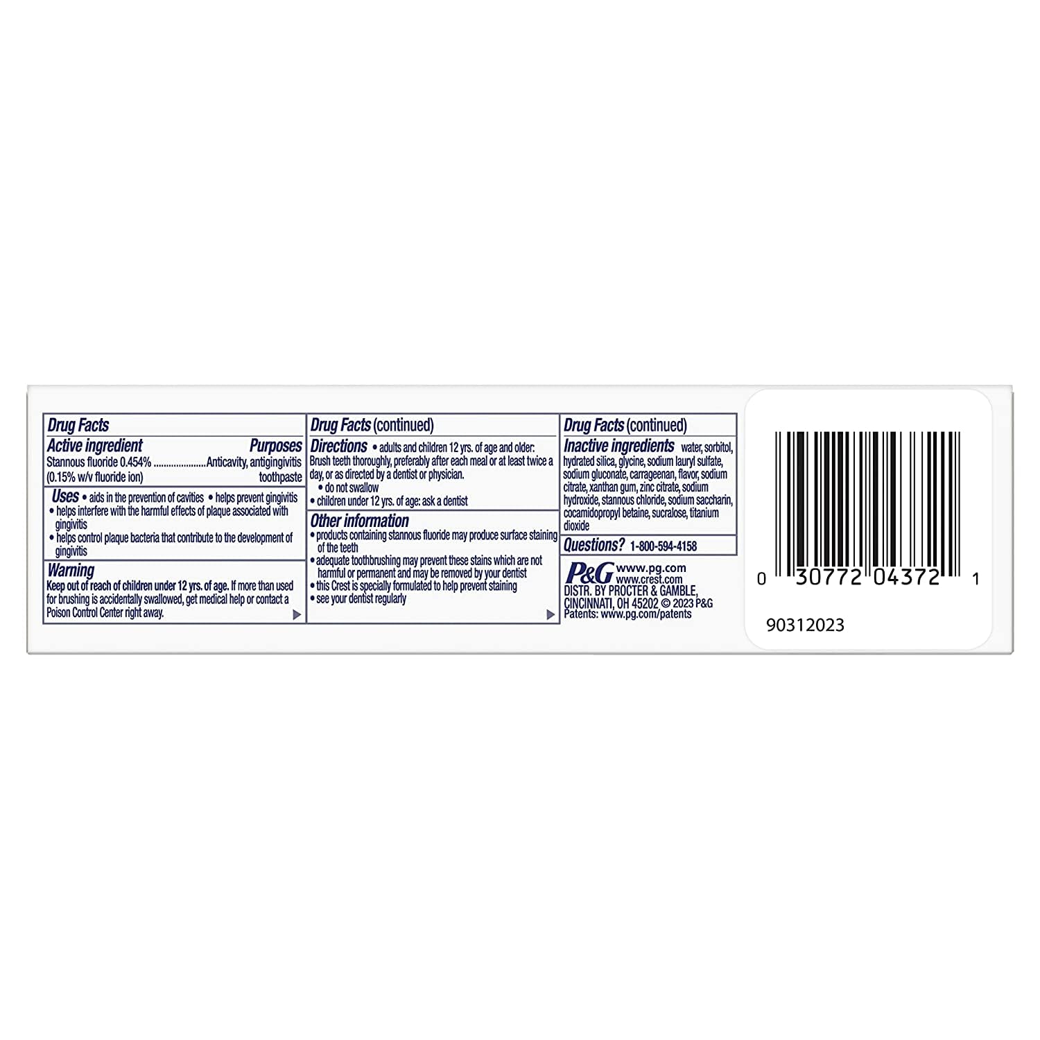 Foto 8 pulgar | Pasta De Dientes Crest Pro-health Gum Detoxify And Restore 105 Ml X 3 - Venta Internacional.