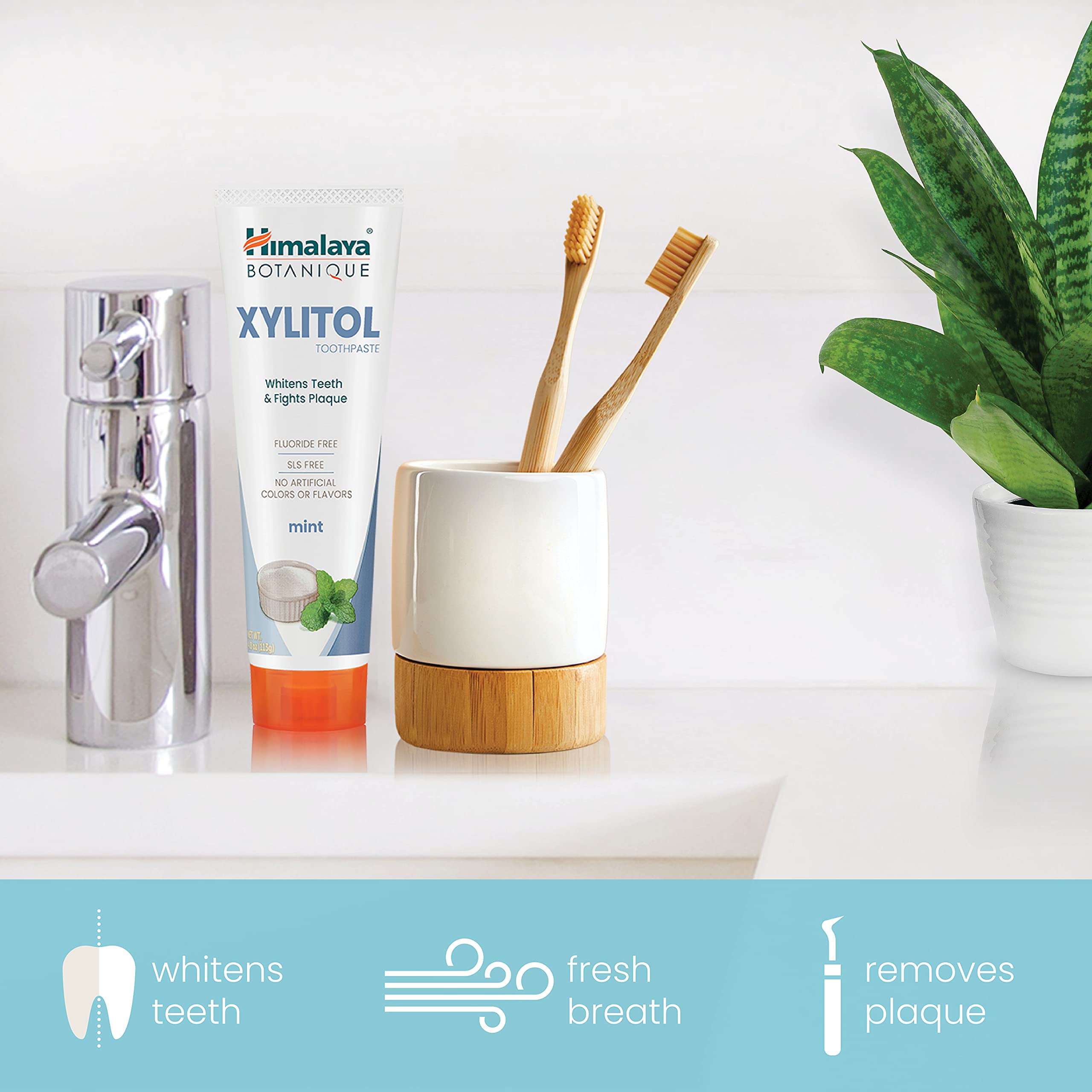 Foto 2 | Pasta De Dientes Himalaya Botanique, Blanqueadora, Antiplaca, 120 Ml, Paquete De 2 - Venta Internacional.