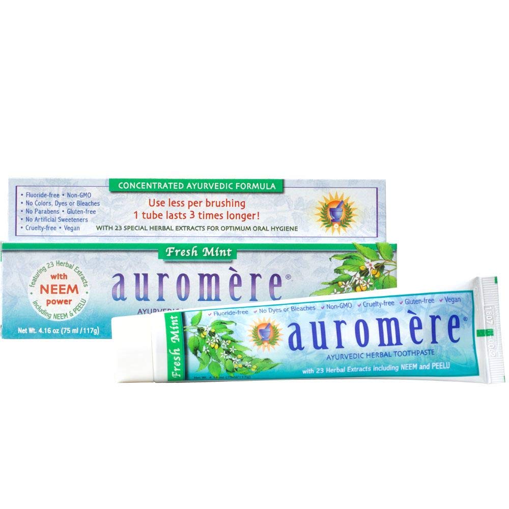 Pasta de Dientes Auromere Ayurvedic Herbal Fresh Mint 117 g- Venta Internacional