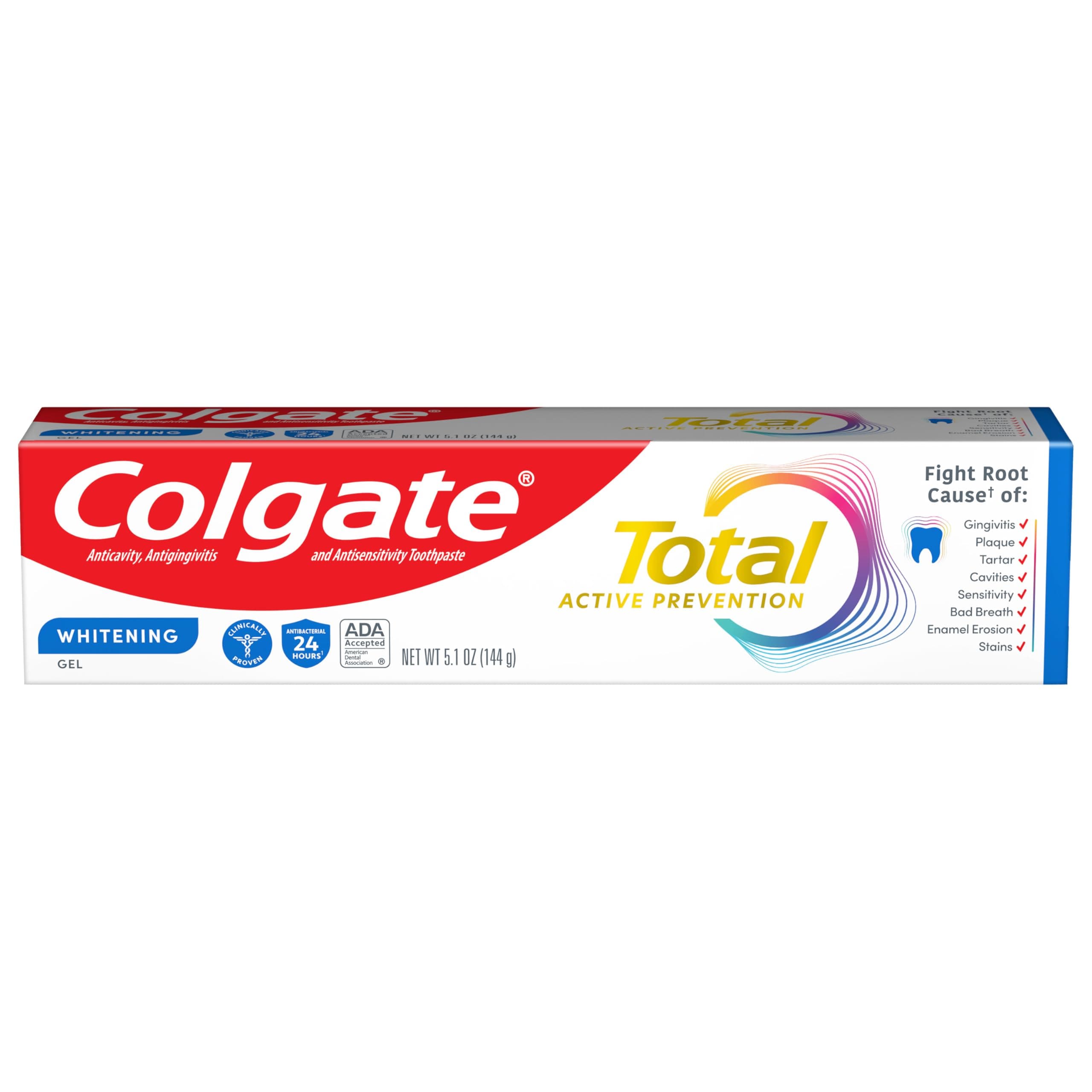 Pasta de Dientes Colgate Total Active Prevention Whitening 144 g - Venta Internacional $404
