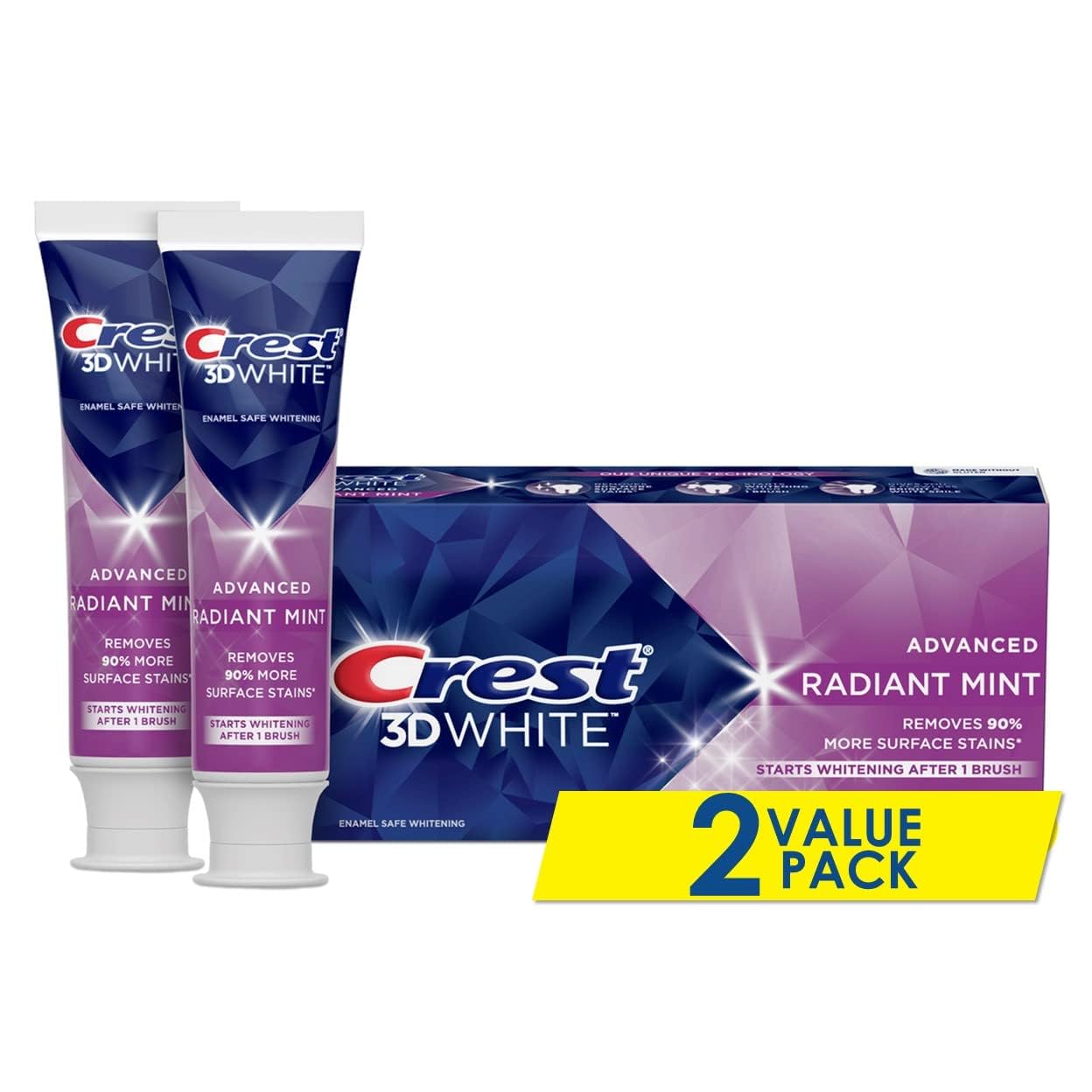 Pasta De Dientes Crest 3d White Radiant Mint 112 Ml (paquete De 2) - Venta Internacional. $599