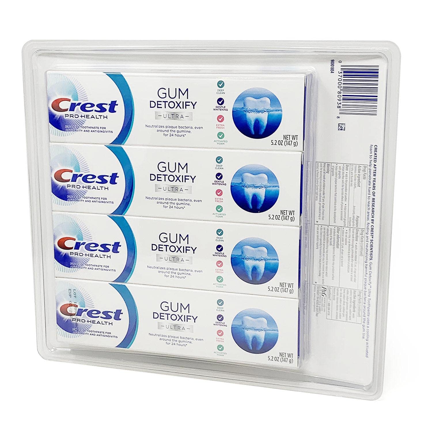 Foto 3 pulgar | Pasta De Dientes Crest Pro Health Ultra Gum Detoxify 150 Ml, Paquete De 4 - Venta Internacional.