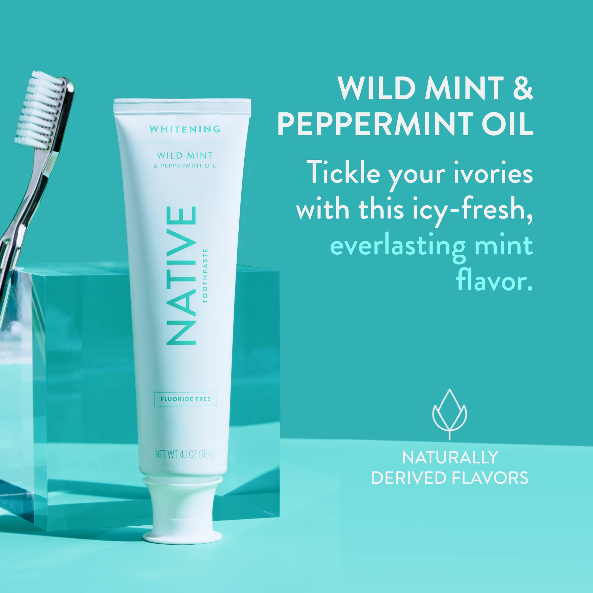 Foto 4 | Pasta De Dientes Native Wild Mint Sin Flúor De 120 Ml Que Blanquea Los Dientes - Venta Internacional.