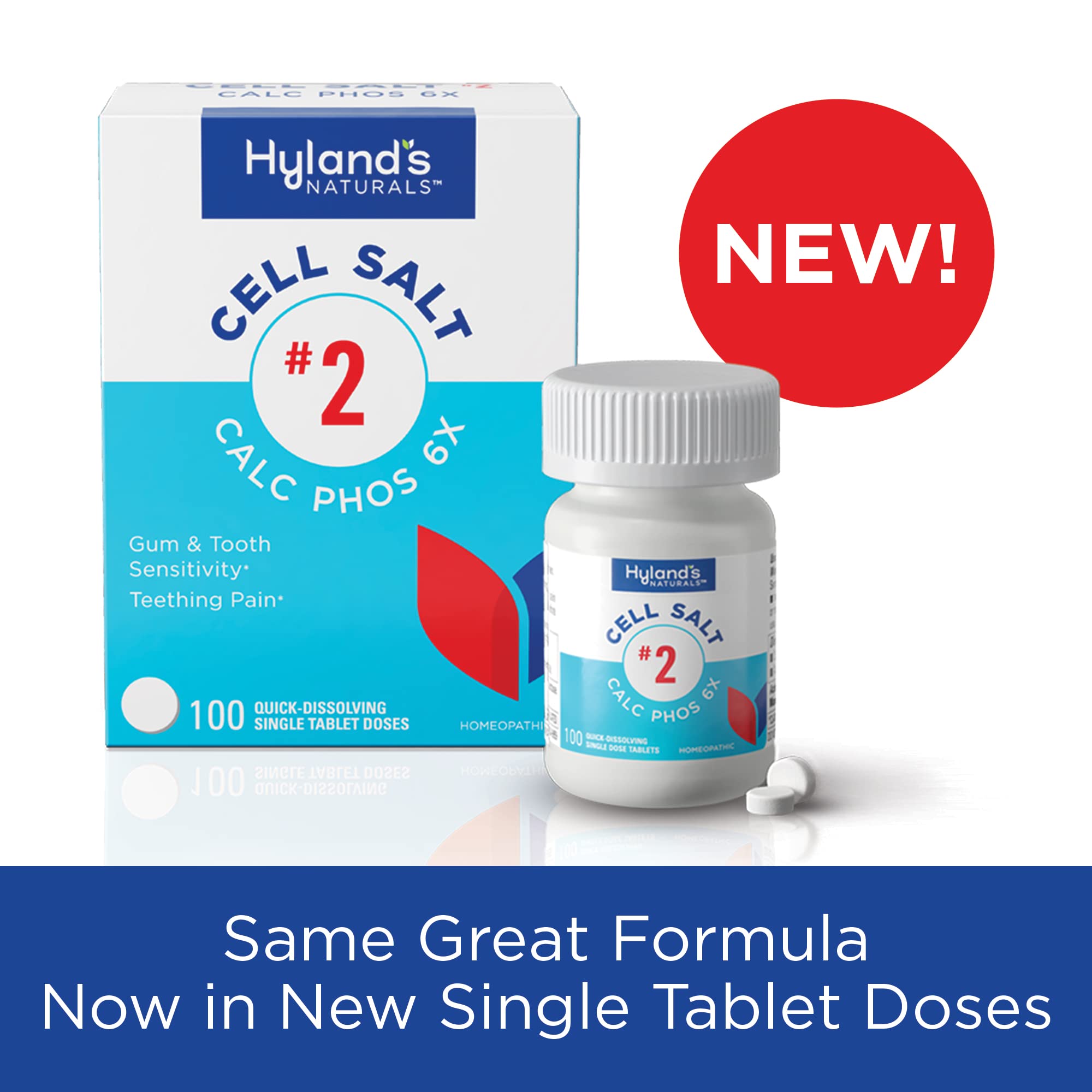 Foto 2 | Tabletas Hyland's Cell Salt No. 2 Calc Phos 100 Comprimidos- Venta Internacional