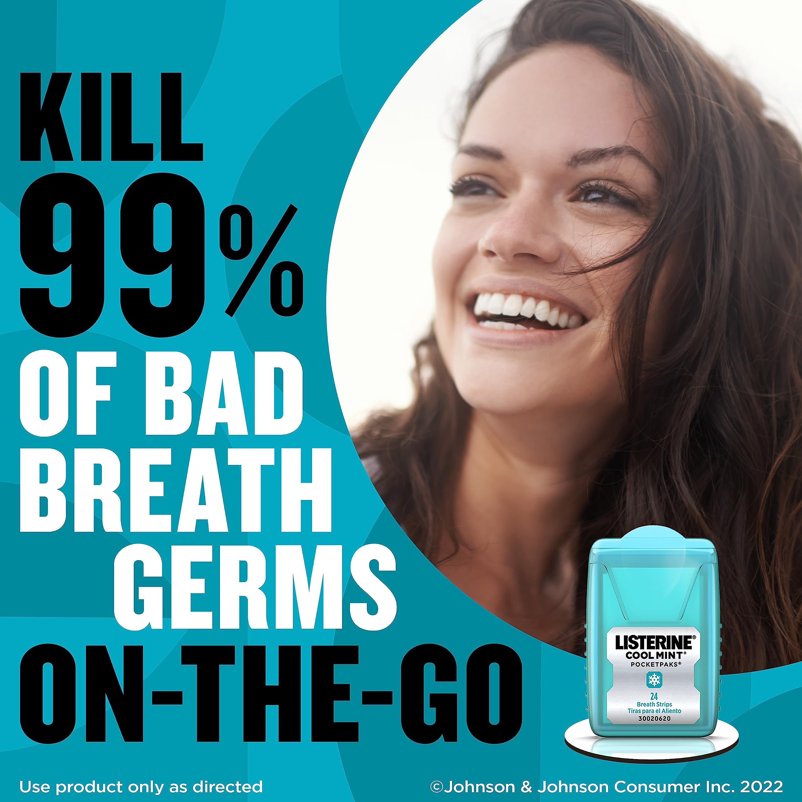 Foto 5 pulgar | Breath Strips Listerine Cool Mint Pocketpaks  24 Tiras X 12 Unidades - Venta Internacional.