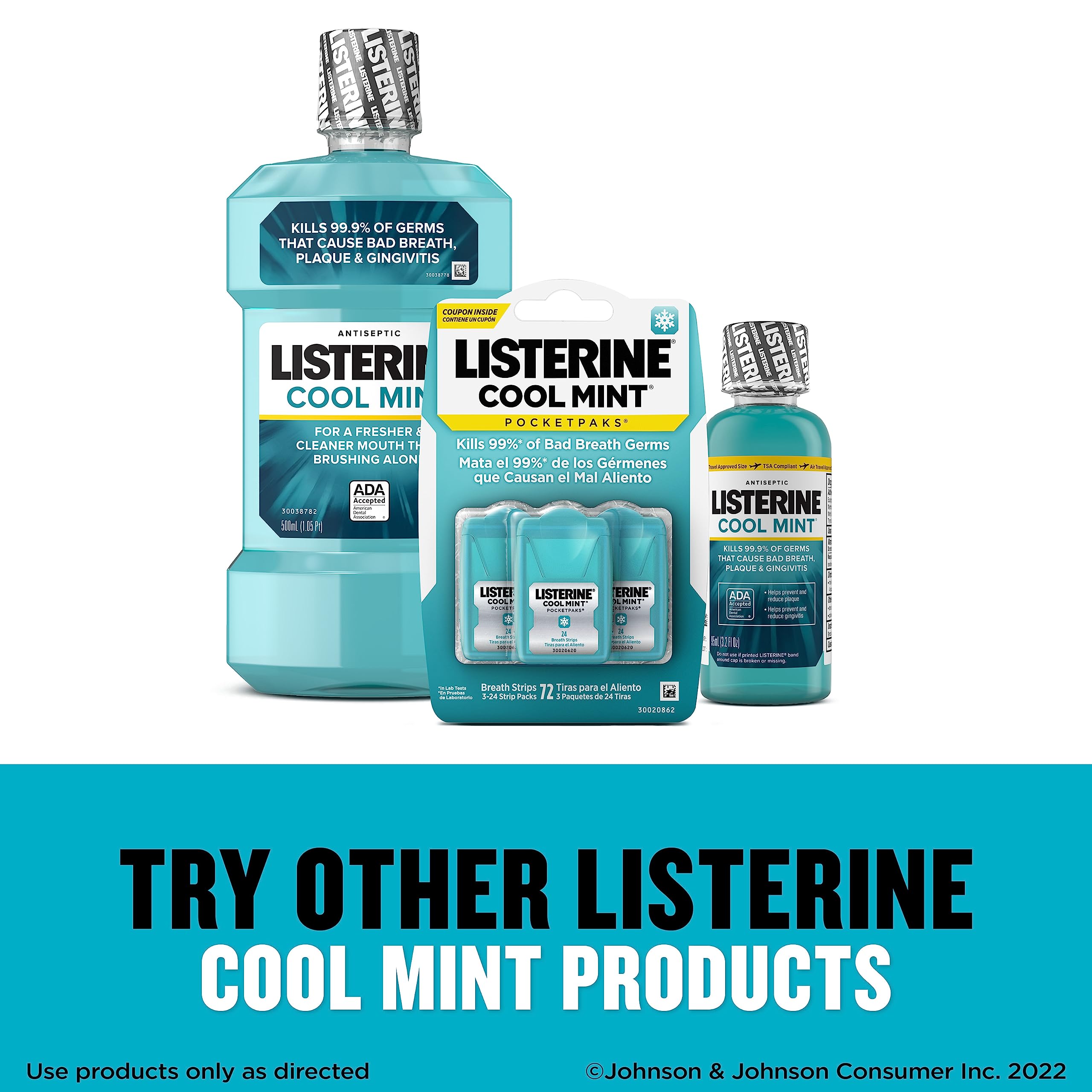 Foto 7 pulgar | Breath Strips Listerine Cool Mint Pocketpaks  24 Tiras X 12 Unidades - Venta Internacional.