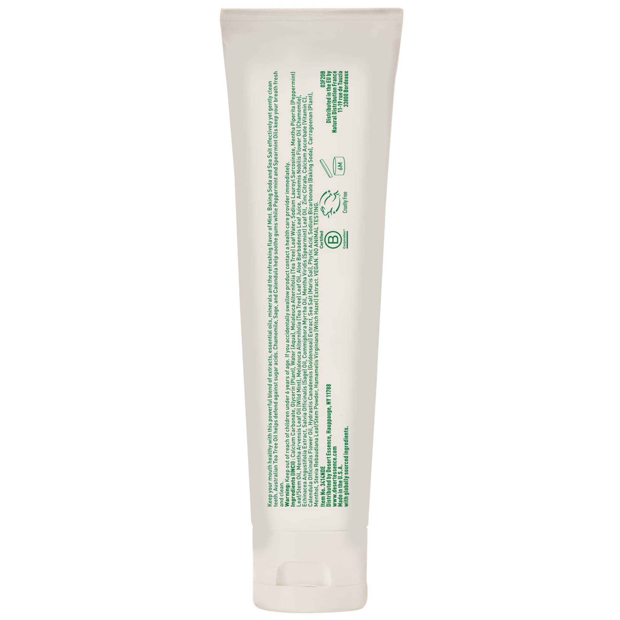 Foto 4 pulgar | Pasta De Dientes Desert Essence Con Aceite De Árbol De Té Ultra Care 190 Ml - Venta Internacional.