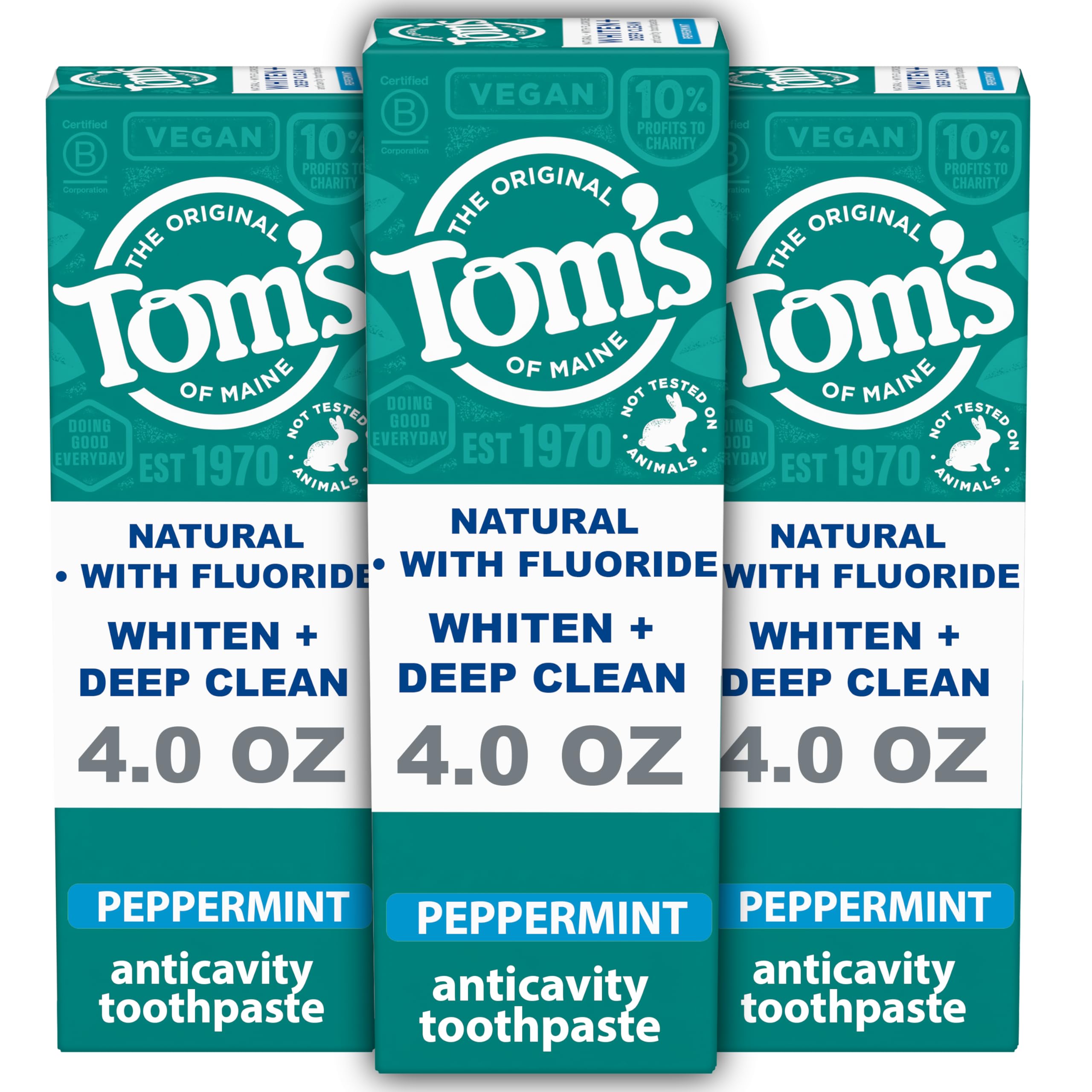 Foto 2 pulgar | Pasta De Dientes Tom's Of Maine Whiten Plus Deep Clean 120 Ml X3 - Venta Internacional.