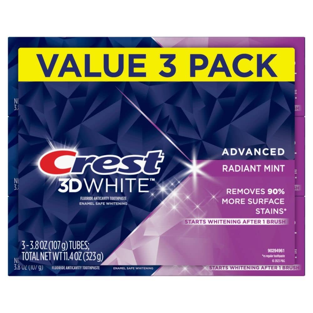 Foto 7 | Pasta de Dientes Crest 3d White Radiant Mint 110 Ml 3 Piezas - Venta Internacional
