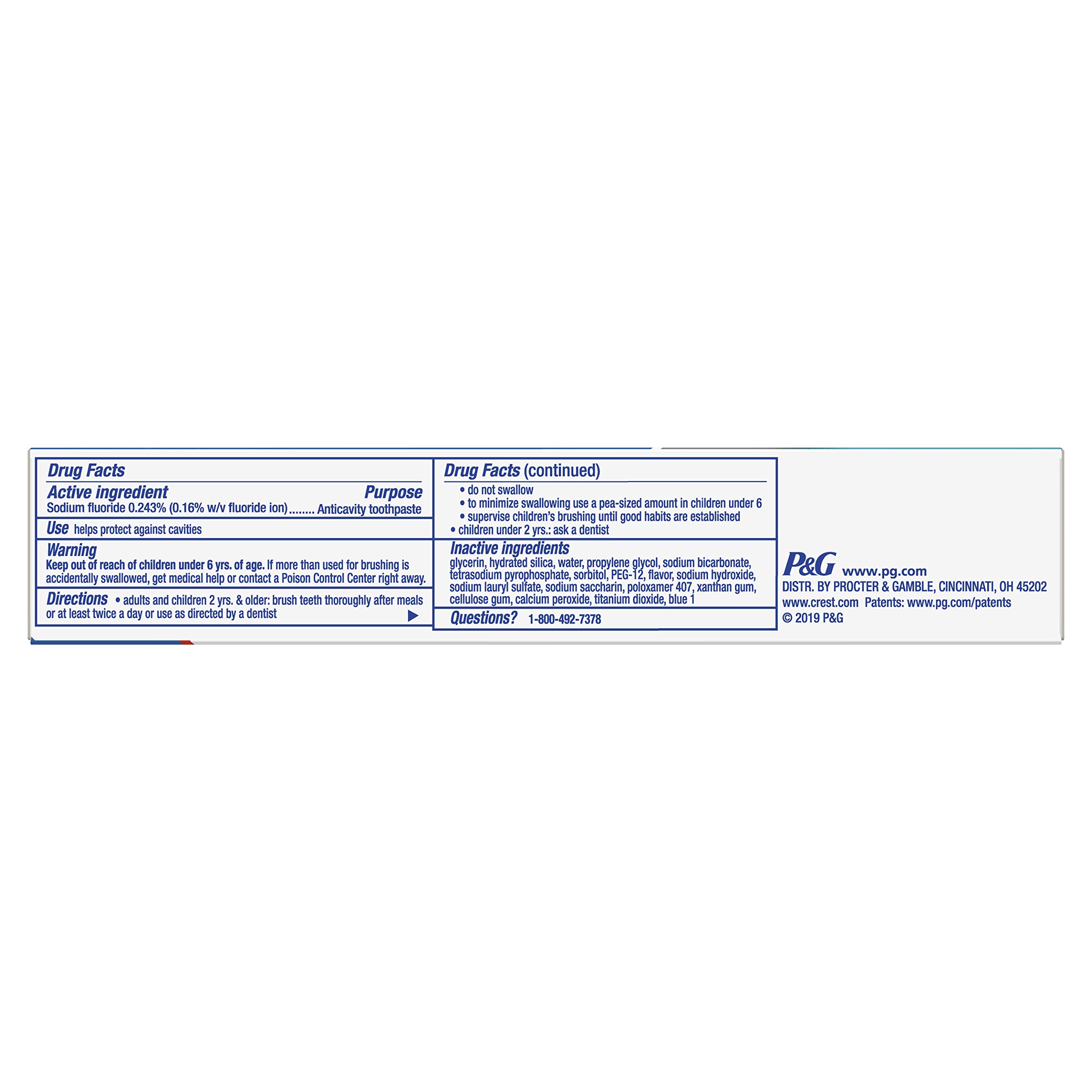 Foto 3 pulgar | Pasta De Dientes Crest  Protección Contra Caries Y Sarro  70 Ml - Venta Internacional.