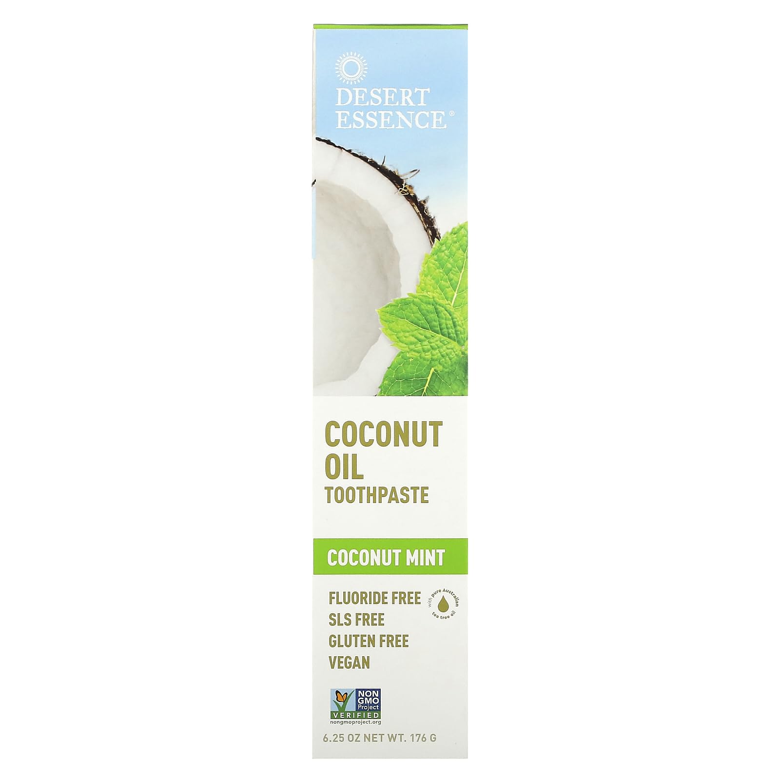 Foto 3 pulgar | Pasta De Dientes Desert Essence Con Aceite De Árbol De Té  Coco Y Menta 185 Ml - Venta Internacional.