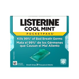 Foto 2 | Breath Strips Listerine Cool Mint Pocketpaks 24 Tiras (12 Unidades) - Venta Internacional.