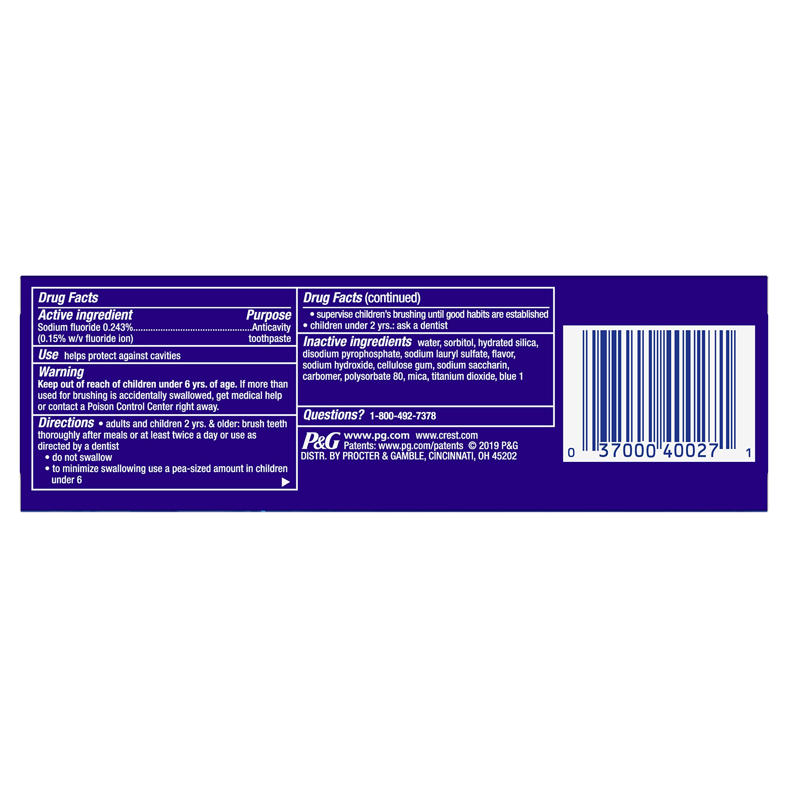 Foto 3 pulgar | Pasta De Dientes Crest 3d White Whitening Arctic Fresh 85 Ml - Venta Internacional.