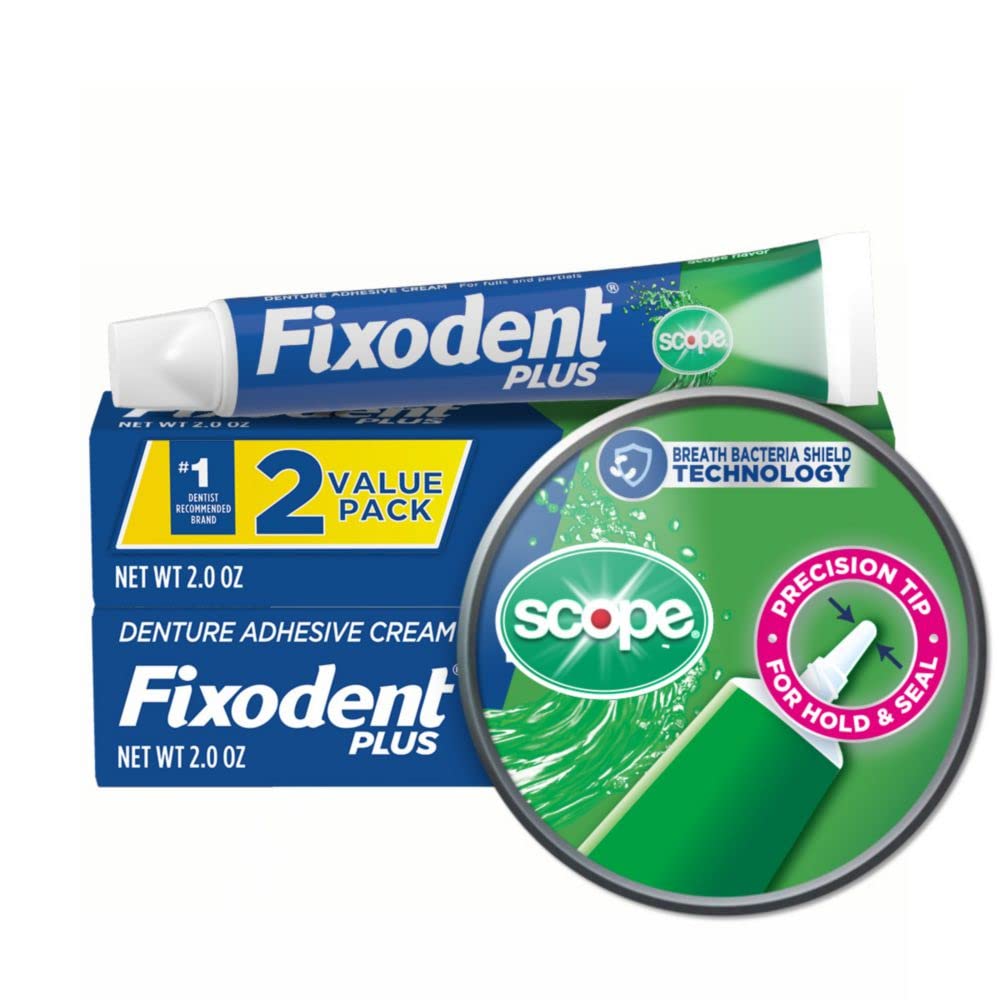 Foto 2 pulgar | Crema Adhesiva Para Dentaduras Fixodent Plus Scope 60 Ml (x2) - Venta Internacional.