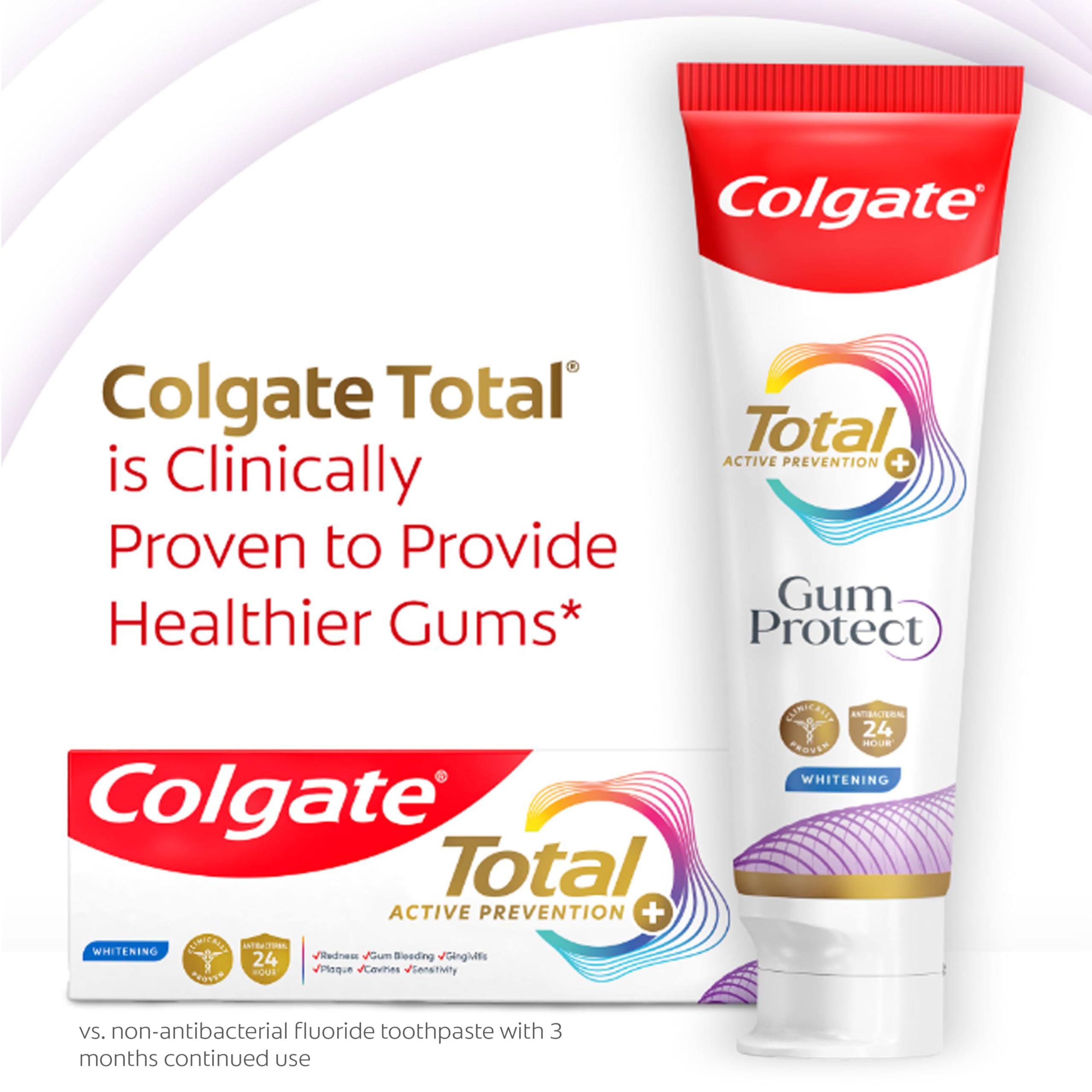 Foto 6 pulgar | Pasta De Dientes Colgate Total Active Prevention Gum Protect  90 Ml  Paquete De 3 - Venta Internacional.