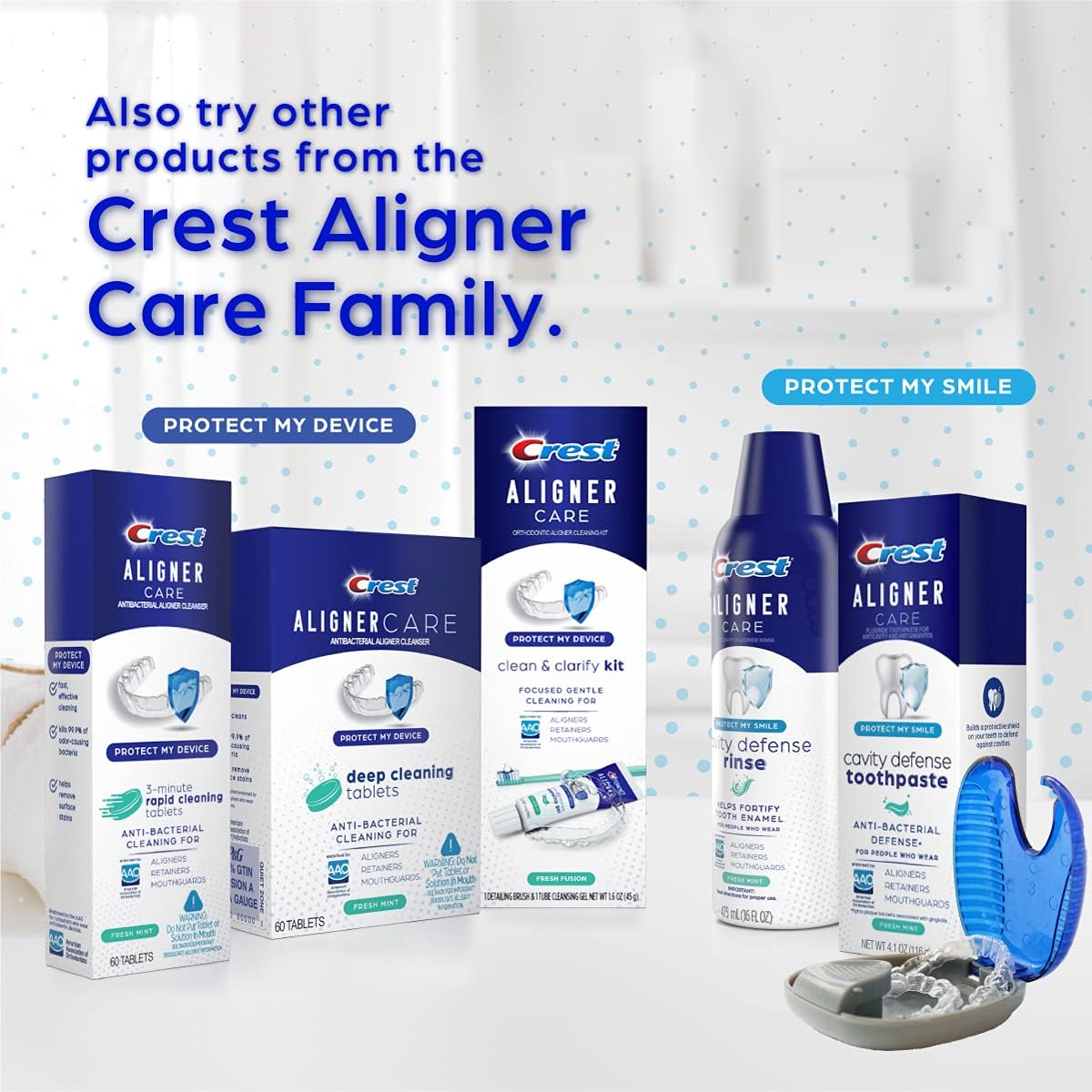 Foto 7 pulgar | Tablets Crest Aligner Care  Antibacterias  Limpieza Profunda  60 X 3 - Venta Internacional.