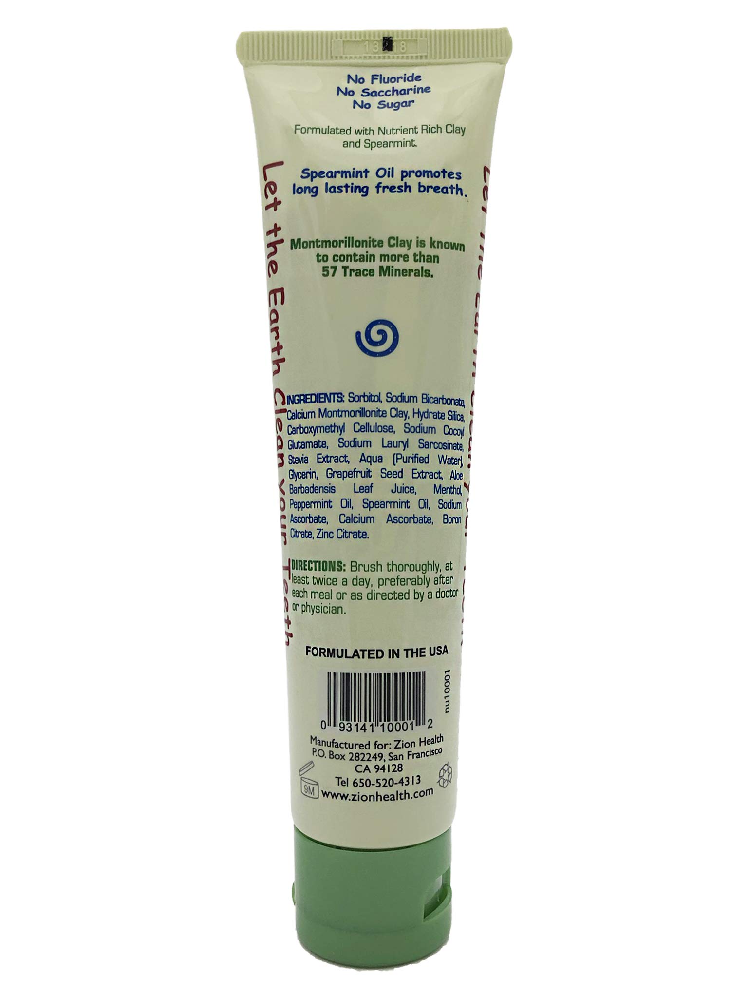 Foto 3 pulgar | Pasta De Dientes Zion Health Claybrite Original 95 Ml - Venta Internacional.